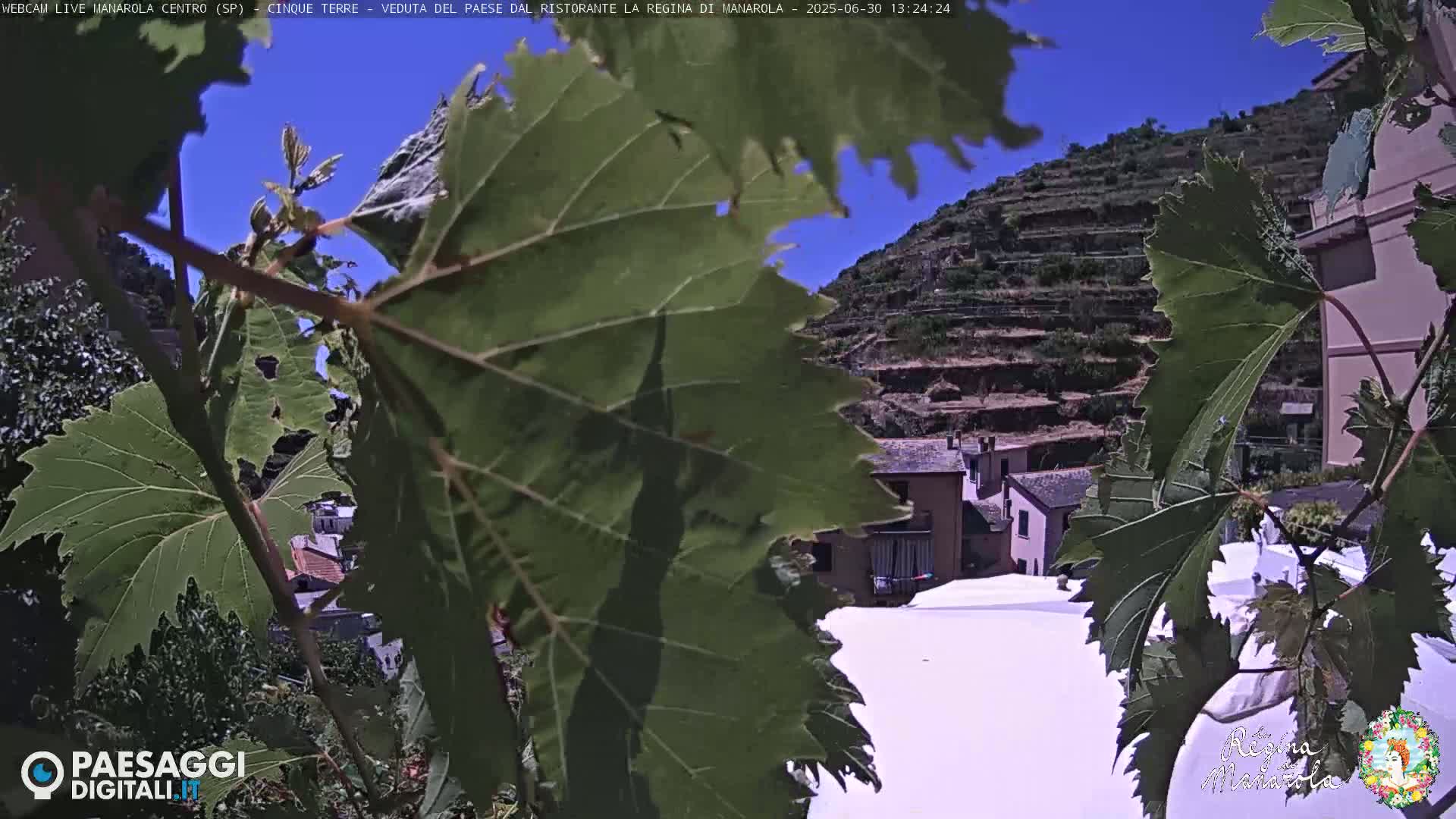 Cinque Terre, Manarola Village Main Square Live Cam - La Spezia, Linguria, Italy