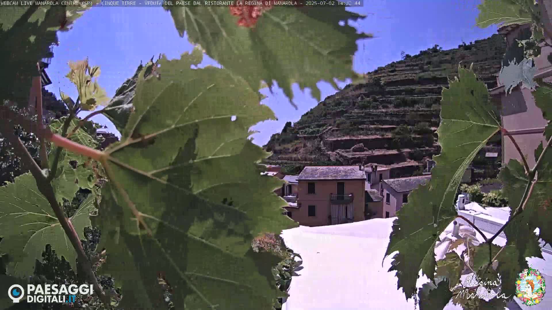 Cinque Terre, Manarola Village Main Square Live Cam - La Spezia, Linguria, Italy