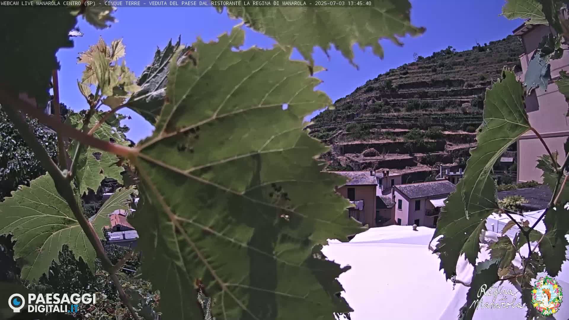 Cinque Terre, Manarola Village Main Square Live Cam - La Spezia, Linguria, Italy