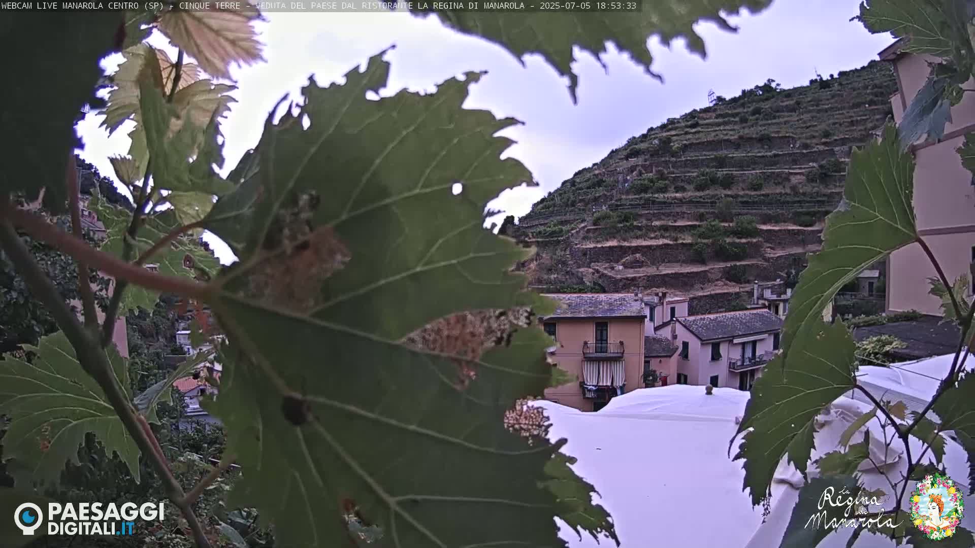 Cinque Terre, Manarola Village Main Square Live Cam - La Spezia, Linguria, Italy