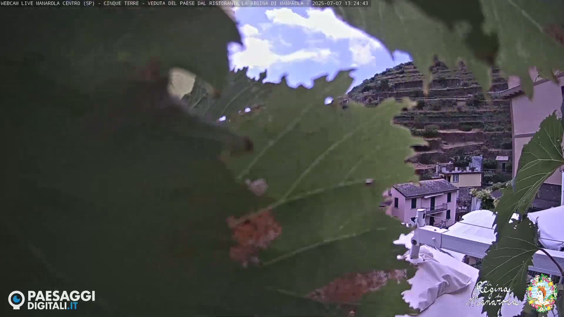 Cinque Terre, Manarola Village Main Square Live Cam - La Spezia, Linguria, Italy