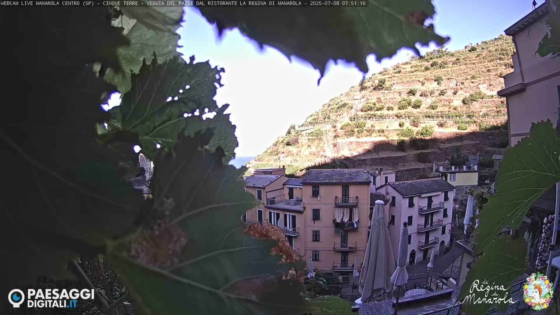 Cinque Terre, Manarola Village Main Square Live Cam - La Spezia, Linguria, Italy