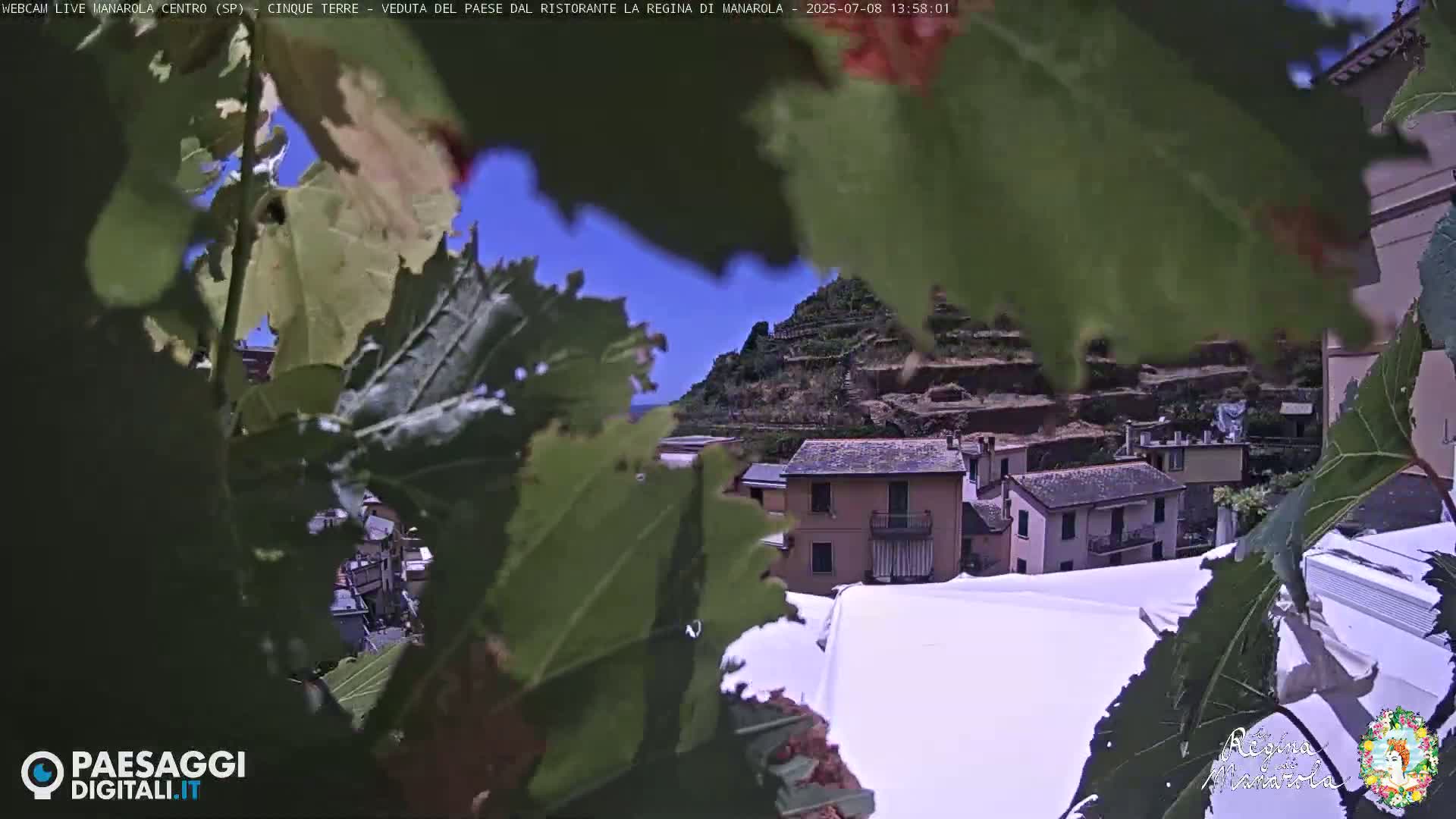 Cinque Terre, Manarola Village Main Square Live Cam - La Spezia, Linguria, Italy
