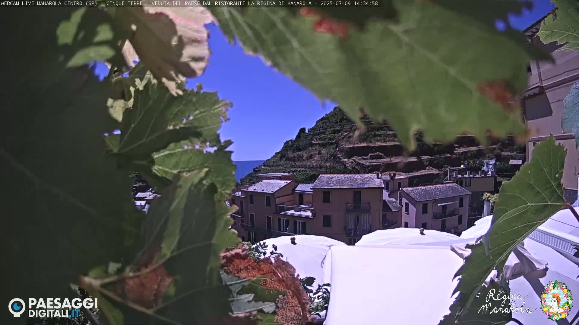 Cinque Terre, Manarola Village Main Square Live Cam - La Spezia, Linguria, Italy