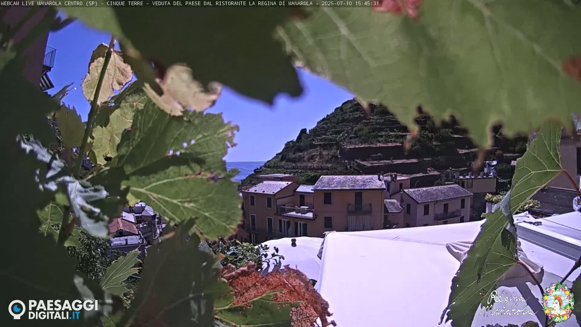 Cinque Terre, Manarola Village Main Square Live Cam - La Spezia, Linguria, Italy