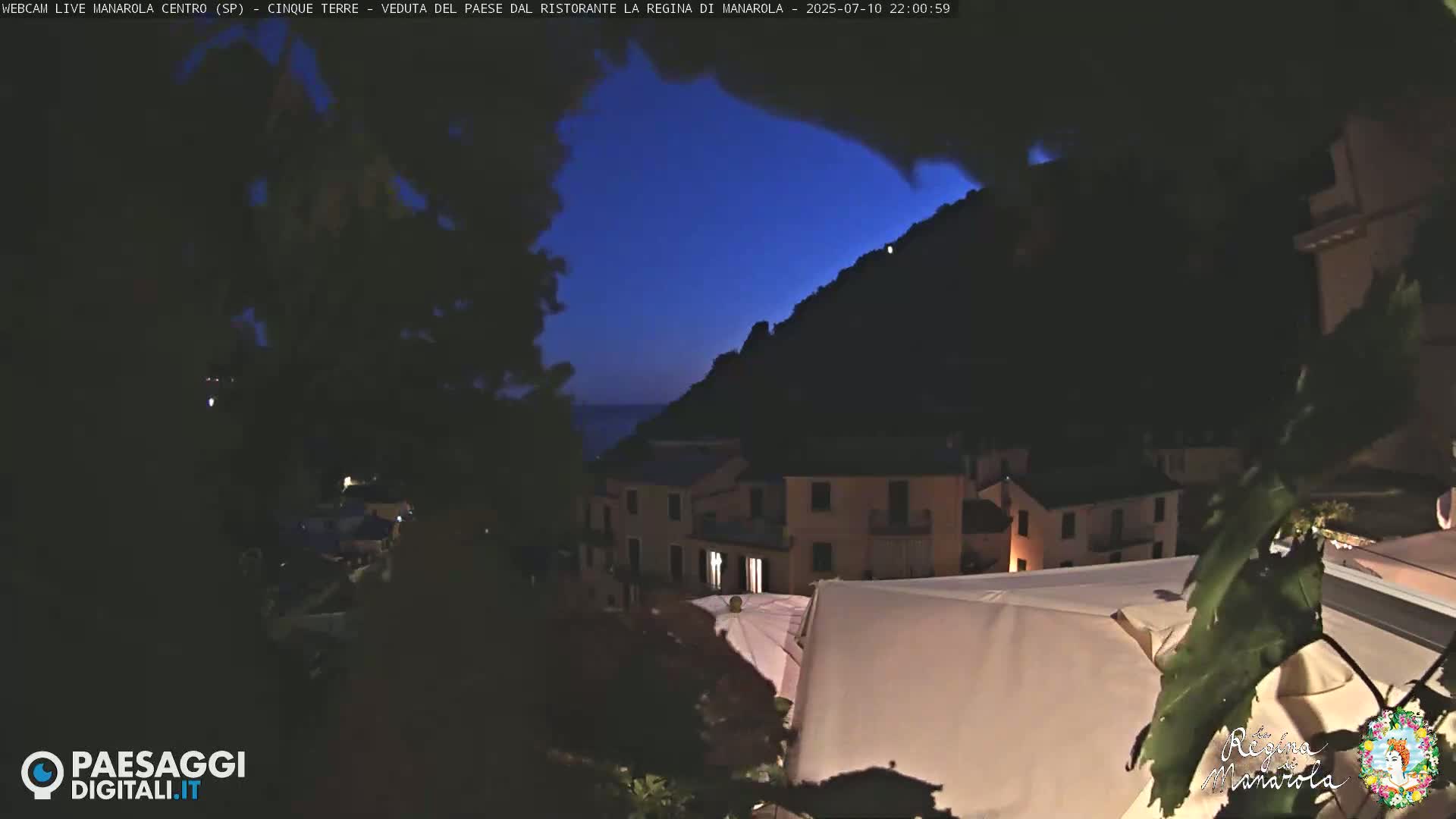 Cinque Terre, Manarola Village Main Square Live Cam - La Spezia, Linguria, Italy