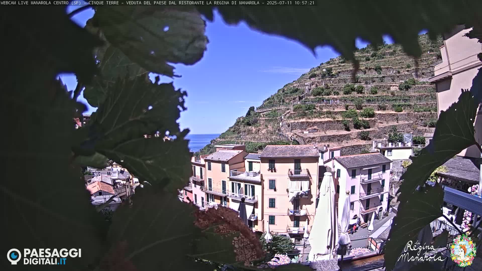 Cinque Terre, Manarola Village Main Square Live Cam - La Spezia, Linguria, Italy