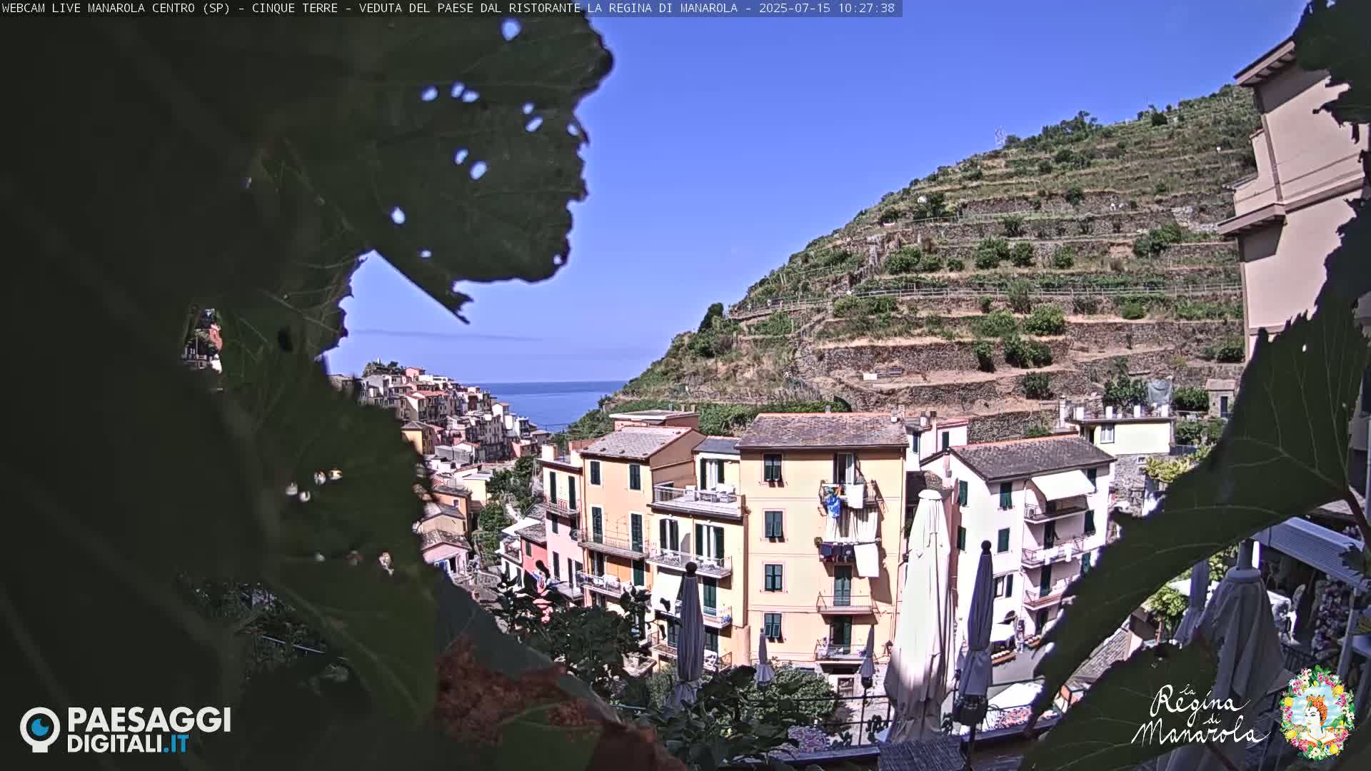 Cinque Terre, Manarola Village Main Square Live Cam - La Spezia, Linguria, Italy