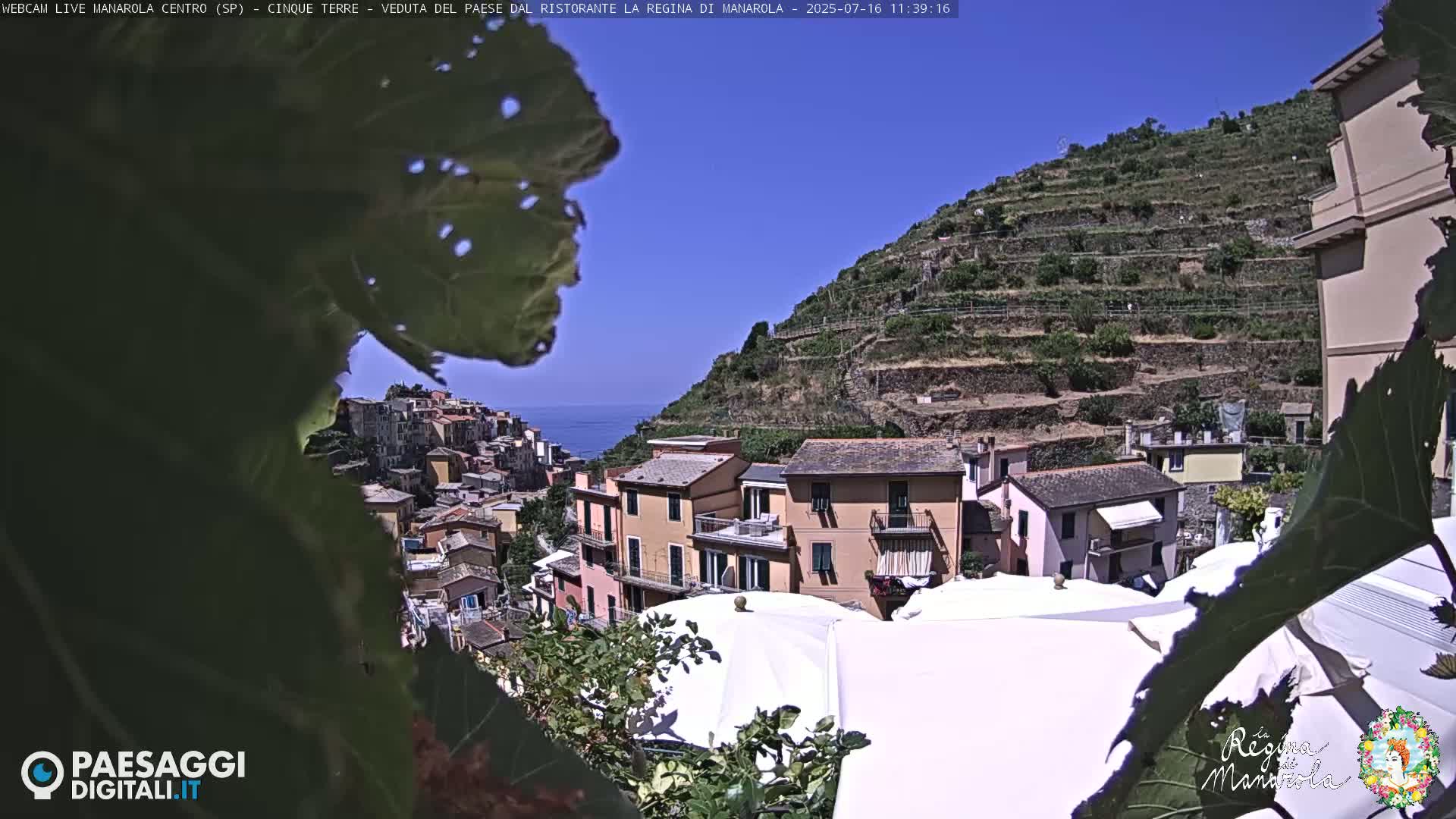 Cinque Terre, Manarola Village Main Square Live Cam - La Spezia, Linguria, Italy