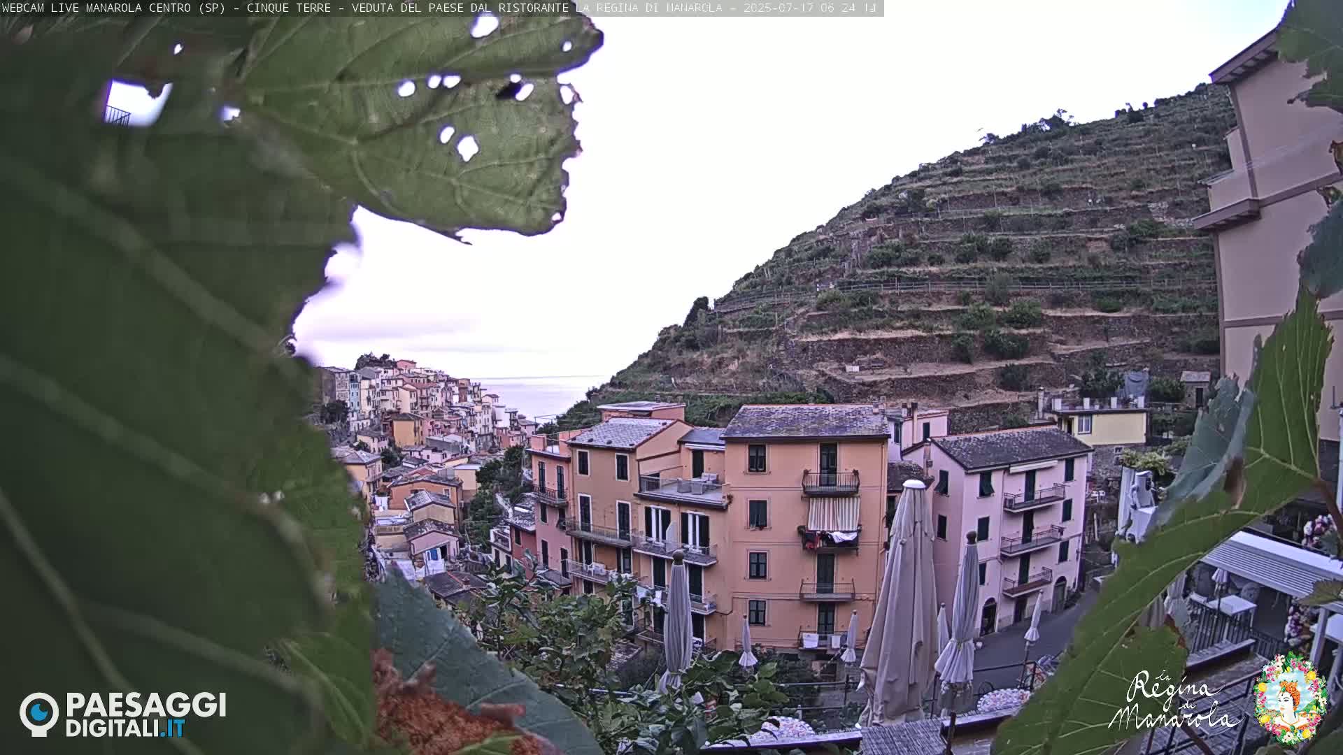 Cinque Terre, Manarola Village Main Square Live Cam - La Spezia, Linguria, Italy
