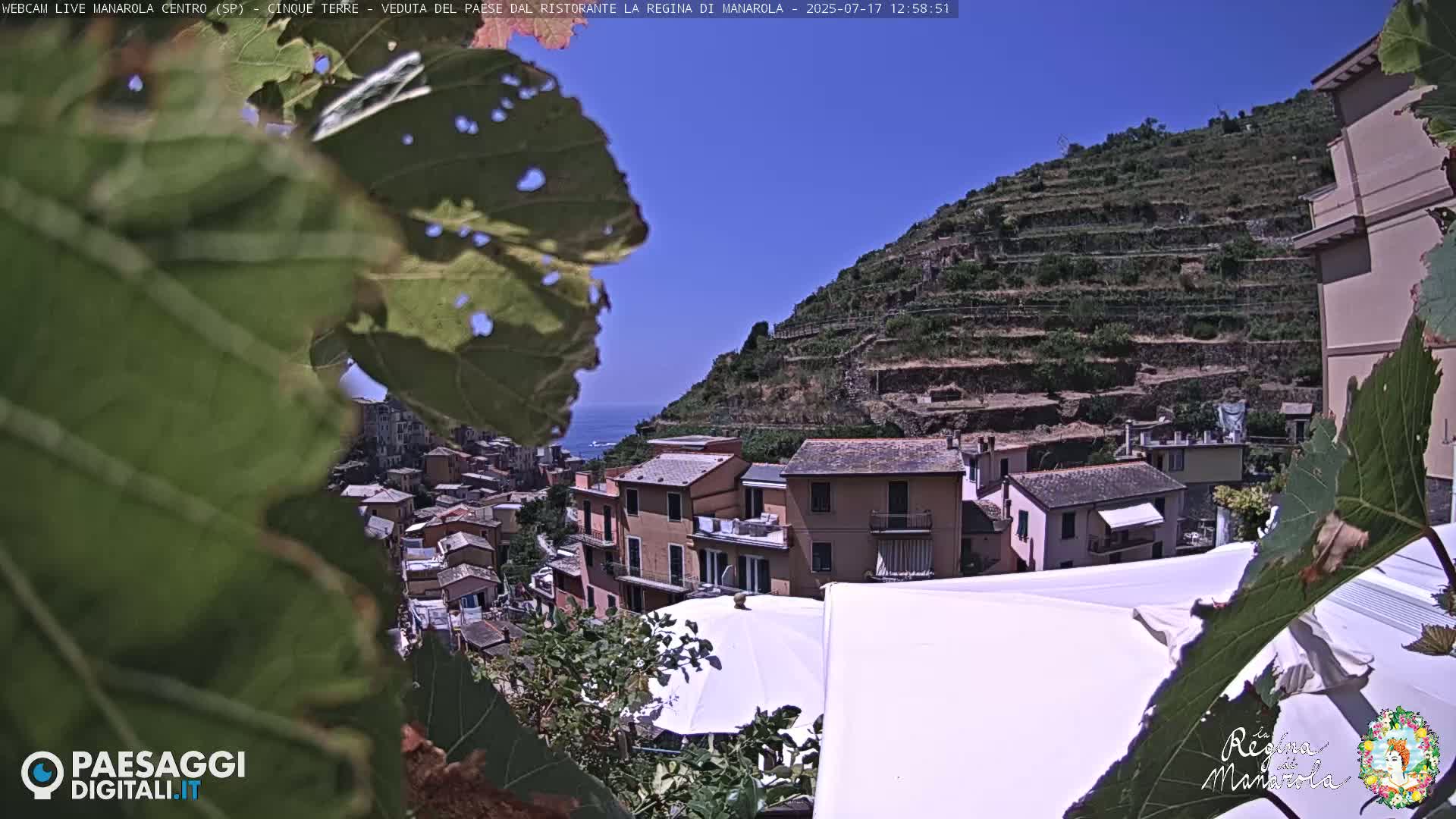 Cinque Terre, Manarola Village Main Square Live Cam - La Spezia, Linguria, Italy