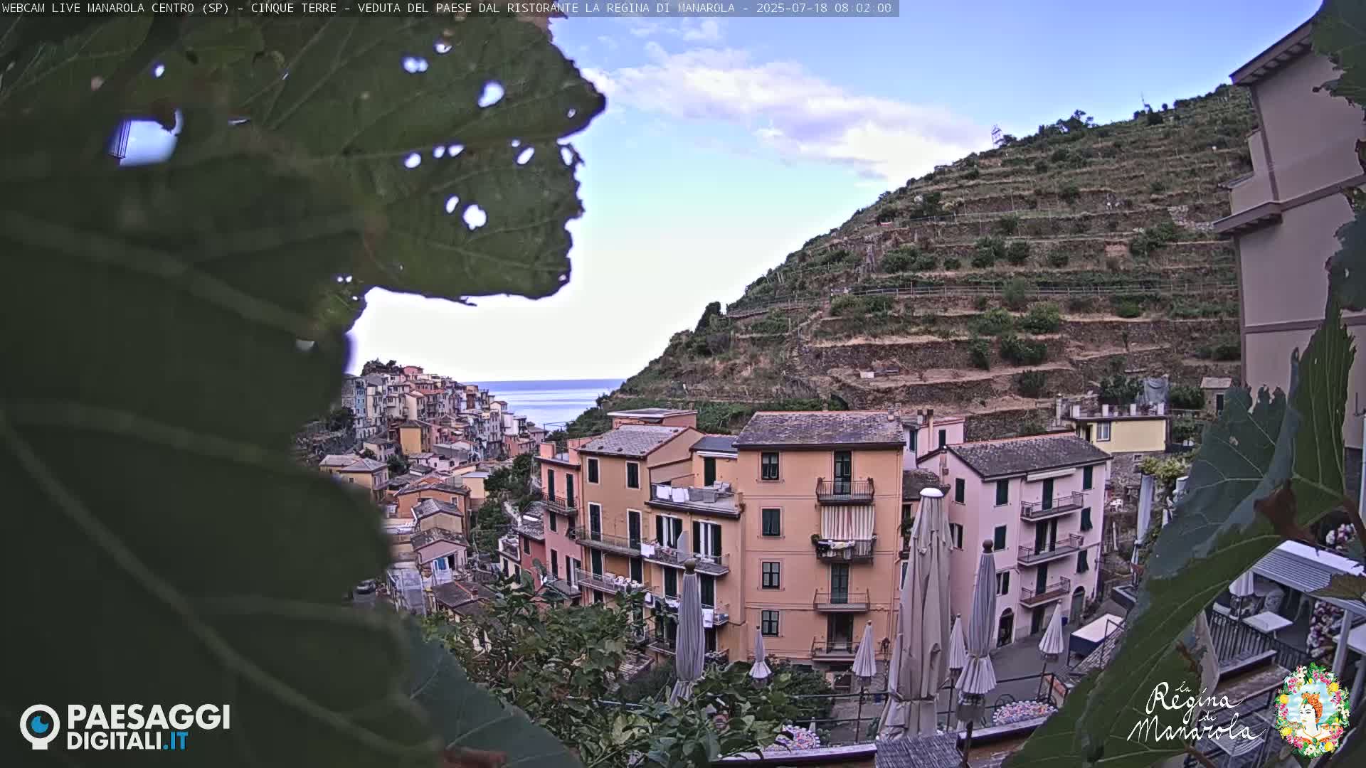 Cinque Terre, Manarola Village Main Square Live Cam - La Spezia, Linguria, Italy