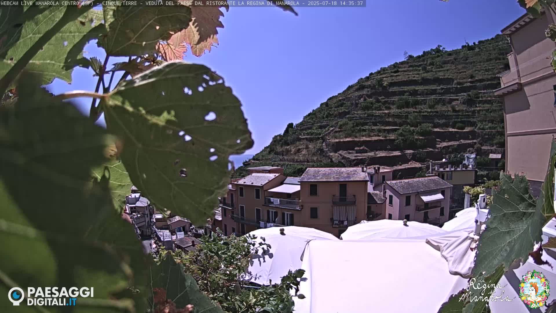 Cinque Terre, Manarola Village Main Square Live Cam - La Spezia, Linguria, Italy