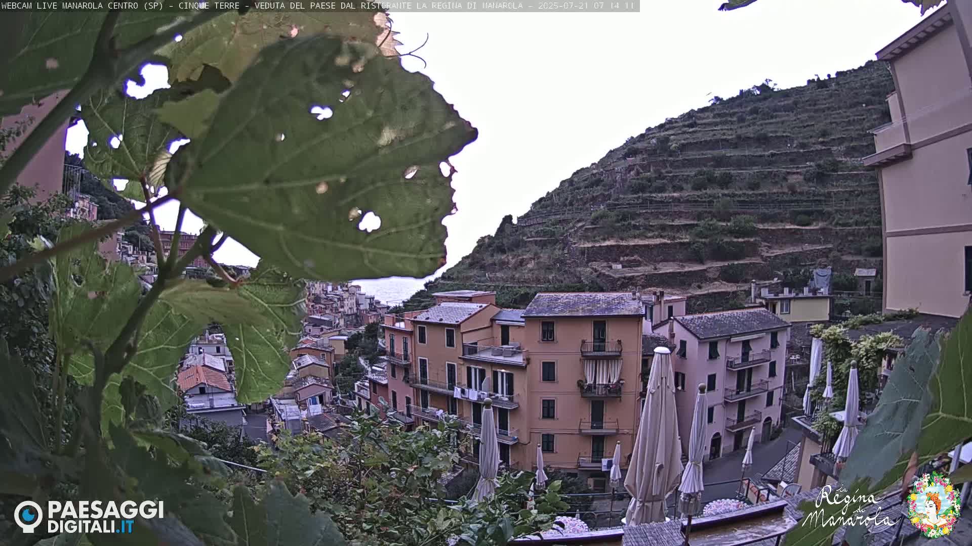 Cinque Terre, Manarola Village Main Square Live Cam - La Spezia, Linguria, Italy