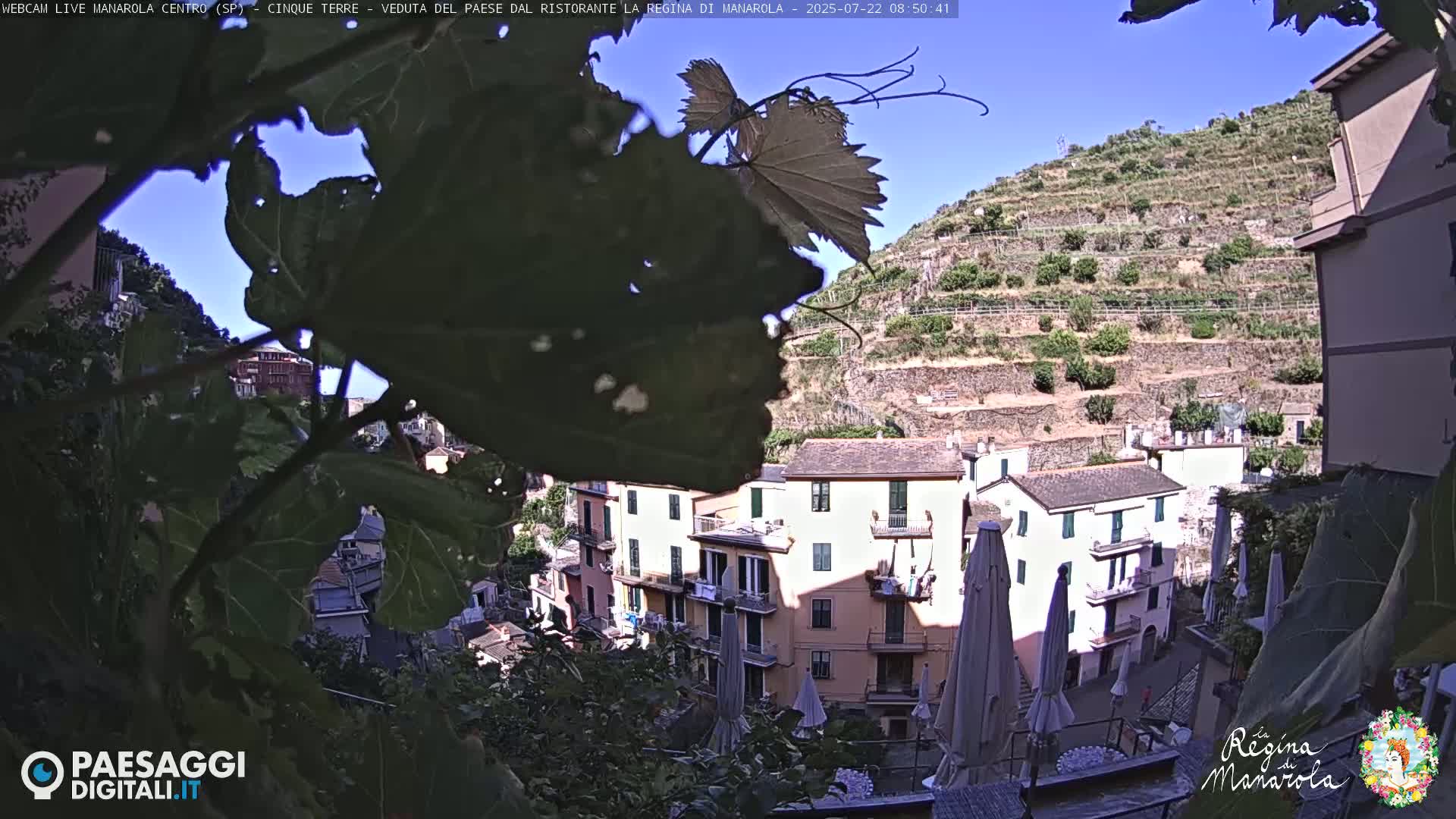 Cinque Terre, Manarola Village Main Square Live Cam - La Spezia, Linguria, Italy