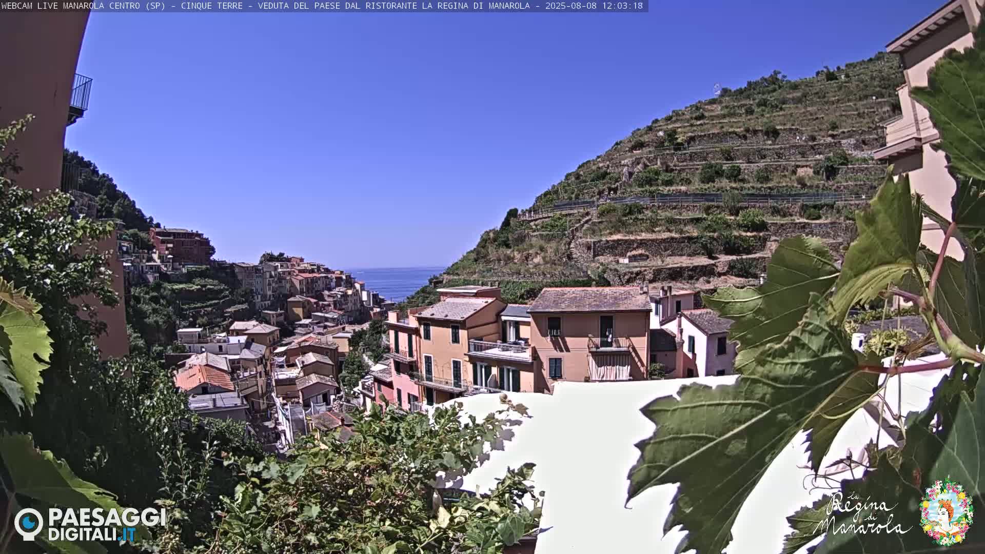 Cinque Terre, Manarola Village Main Square Live Cam - La Spezia, Linguria, Italy