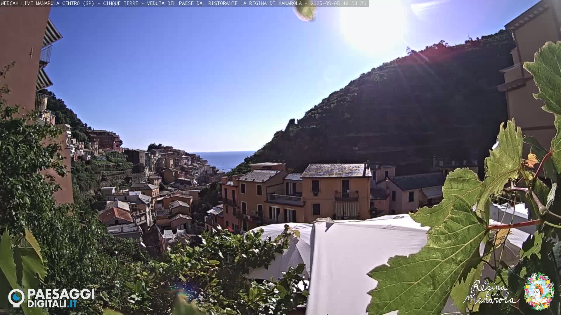 Cinque Terre, Manarola Village Main Square Live Cam - La Spezia, Linguria, Italy