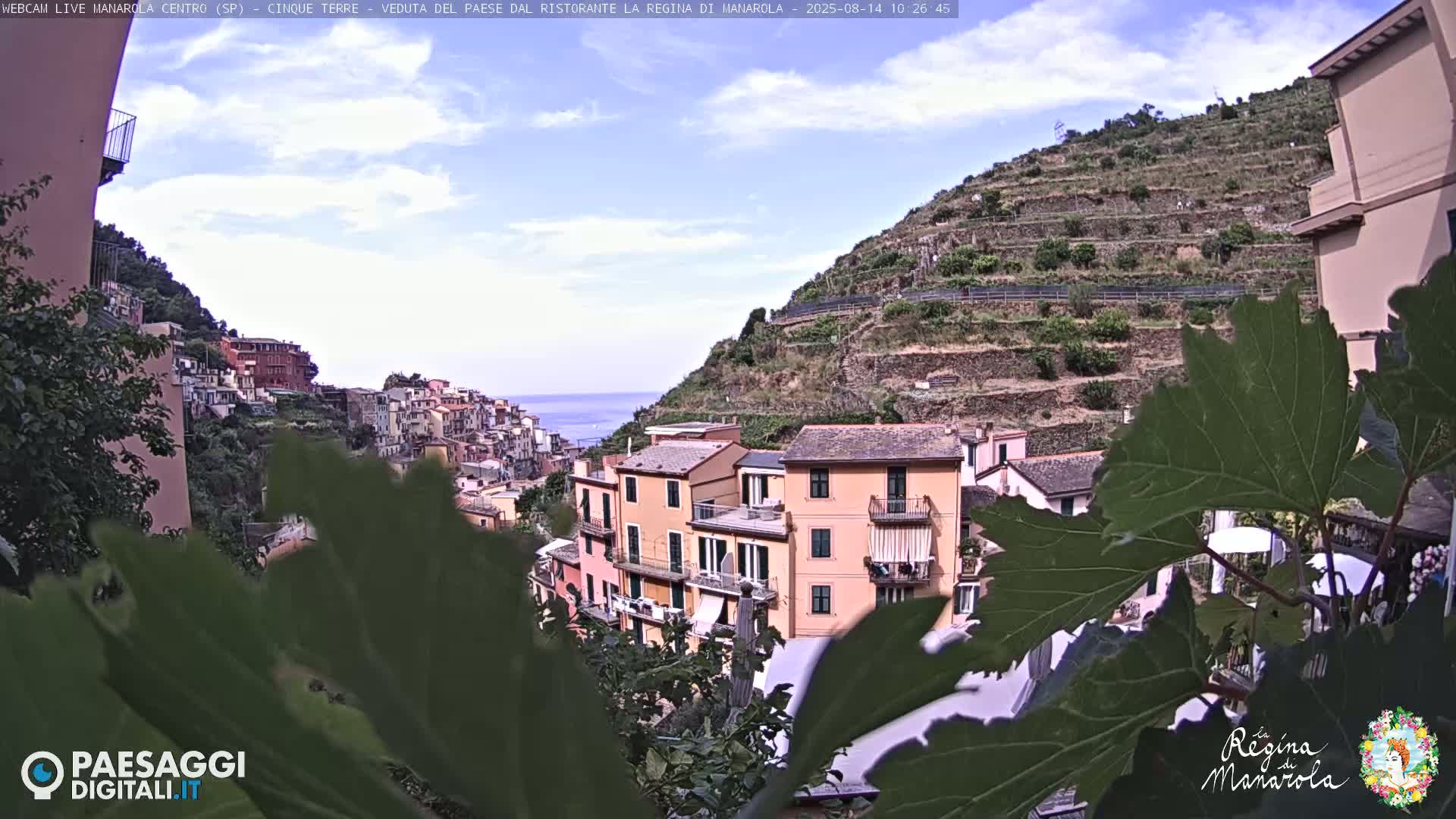 Cinque Terre, Manarola Village Main Square Live Cam - La Spezia, Linguria, Italy