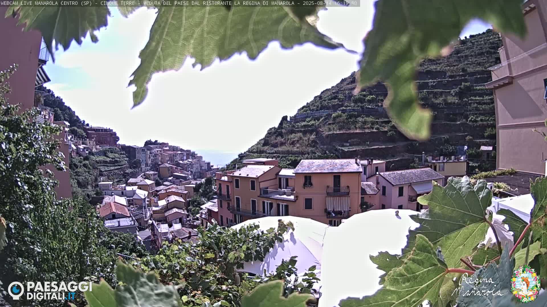 Cinque Terre, Manarola Village Main Square Live Cam - La Spezia, Linguria, Italy