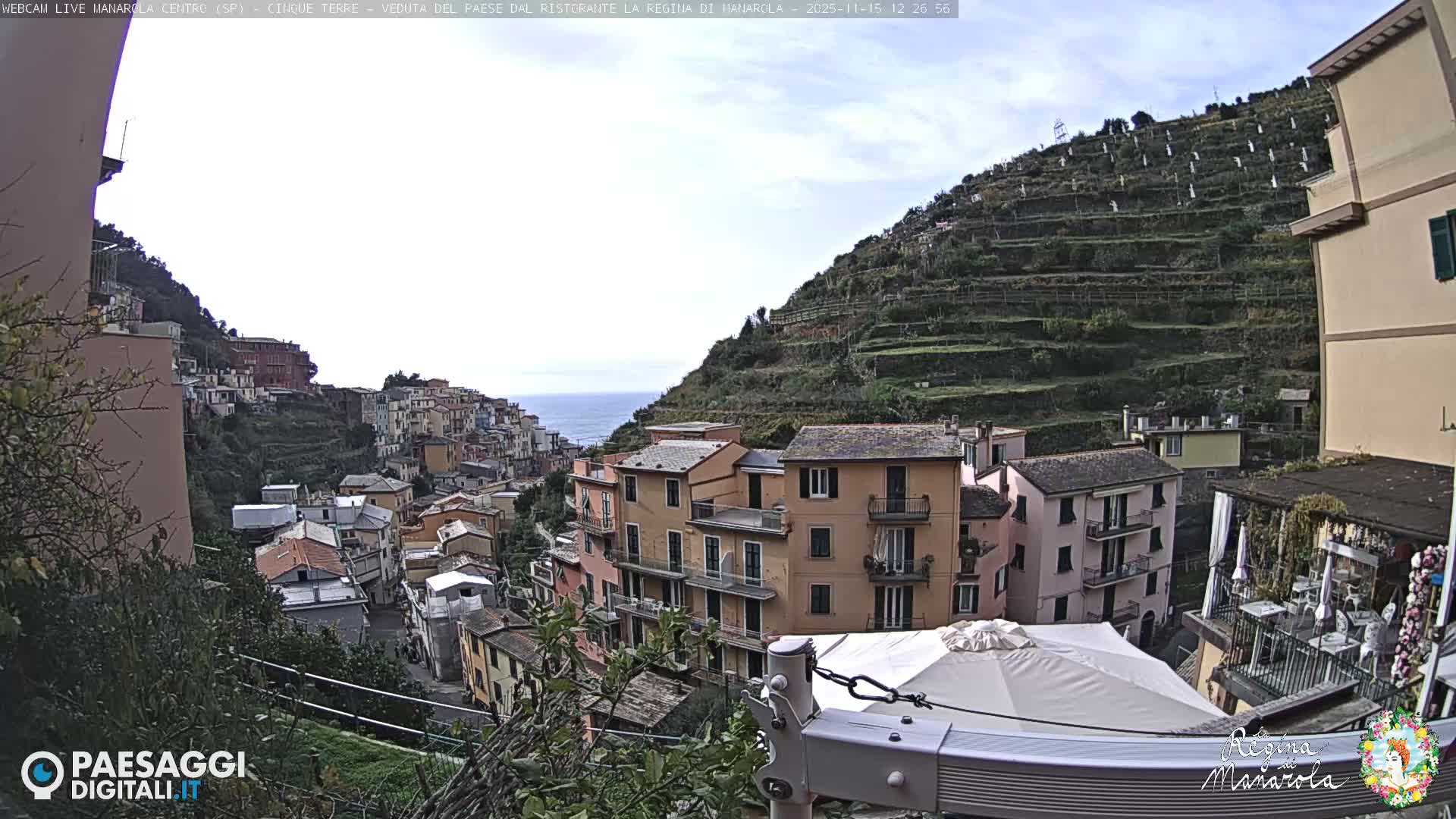 Cinque Terre, Manarola Village Main Square Live Cam - La Spezia, Linguria, Italy