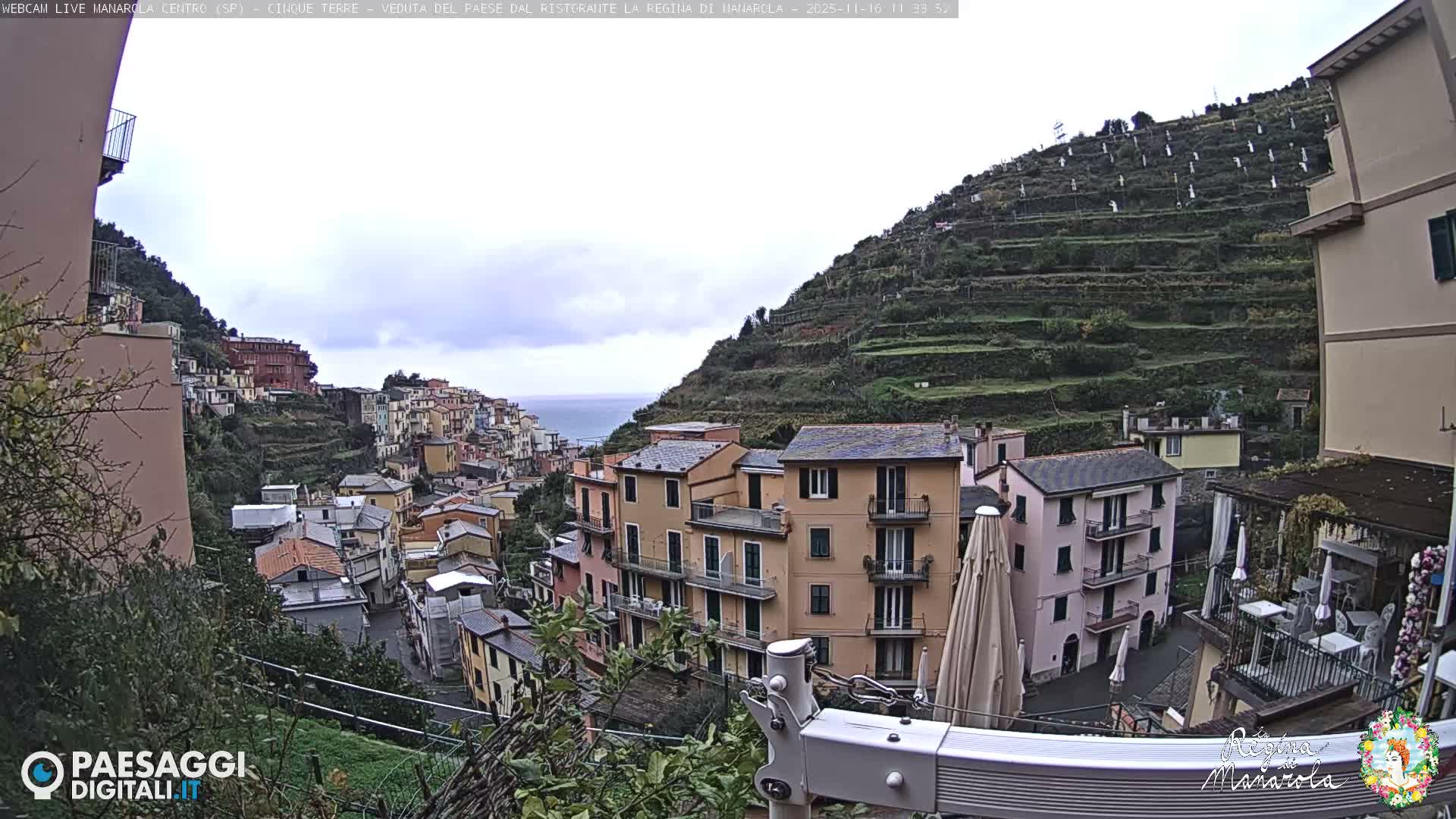 Cinque Terre, Manarola Village Main Square Live Cam - La Spezia, Linguria, Italy