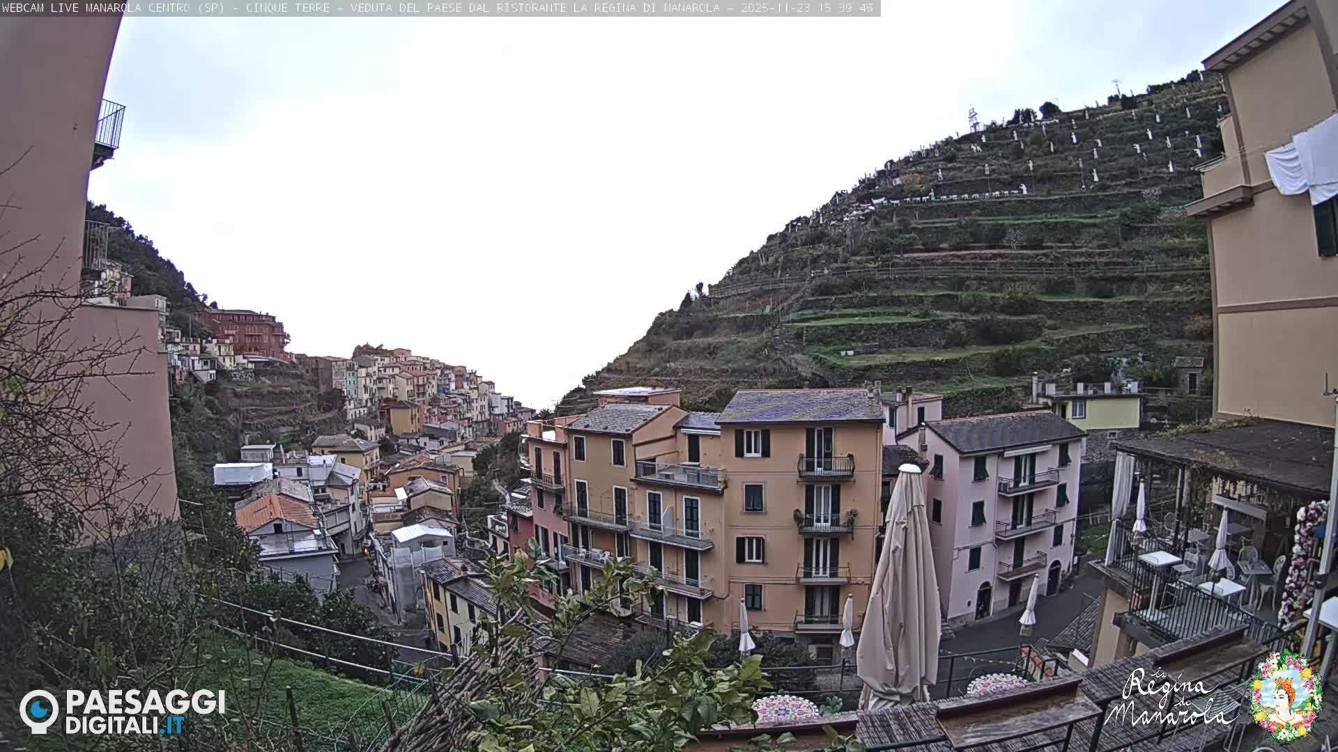 Cinque Terre, Manarola Village Main Square Live Cam - La Spezia, Linguria, Italy