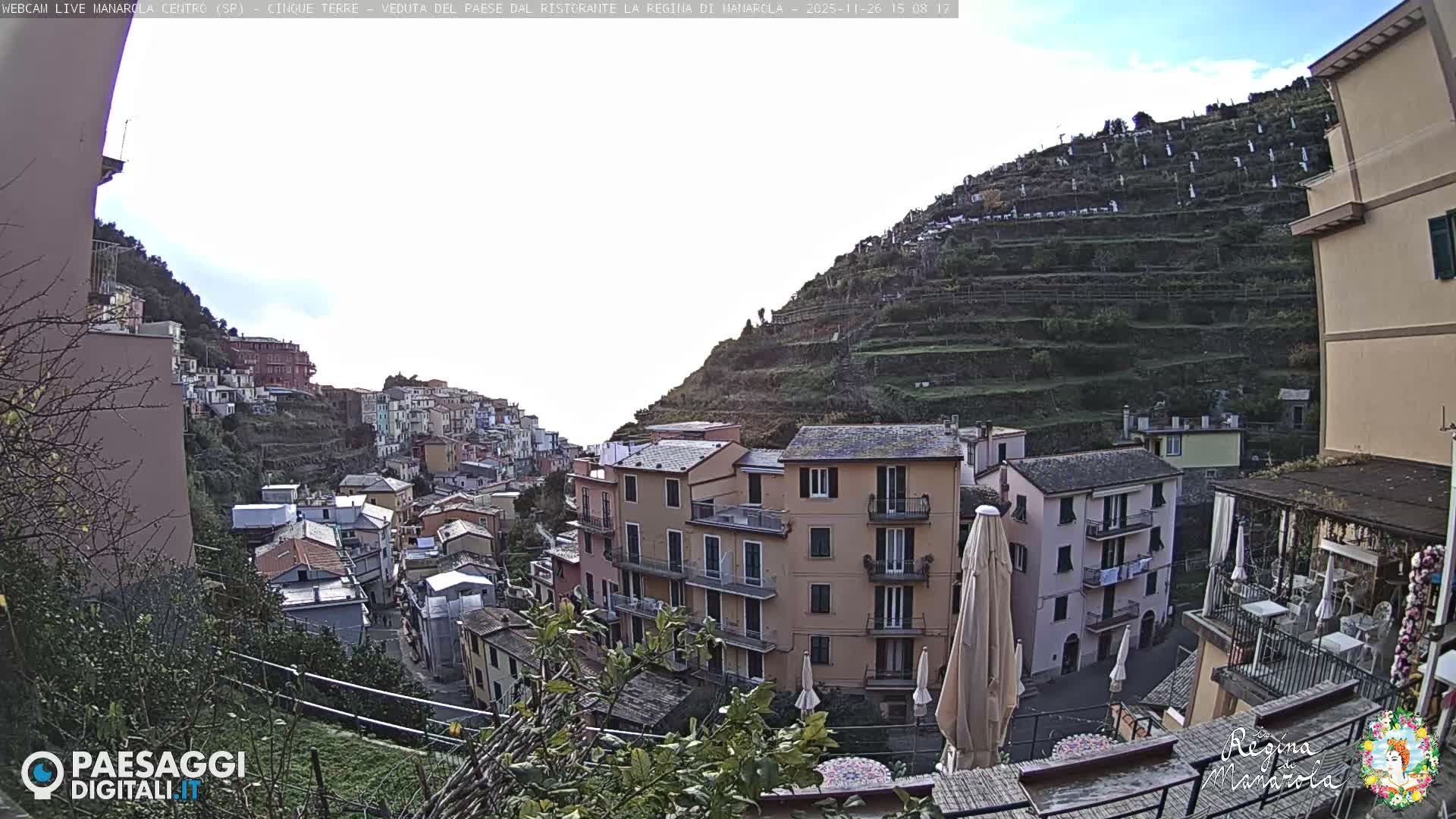 Cinque Terre, Manarola Village Main Square Live Cam - La Spezia, Linguria, Italy