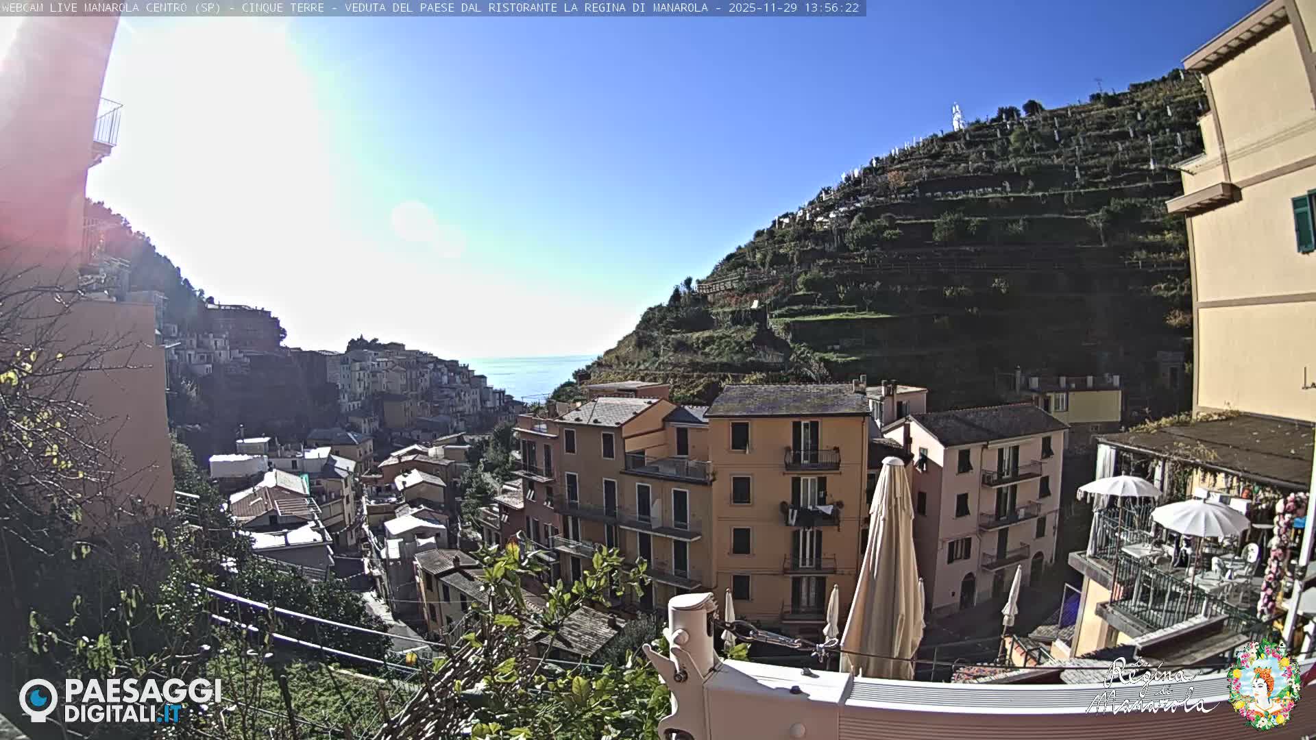 Cinque Terre, Manarola Village Main Square Live Cam - La Spezia, Linguria, Italy
