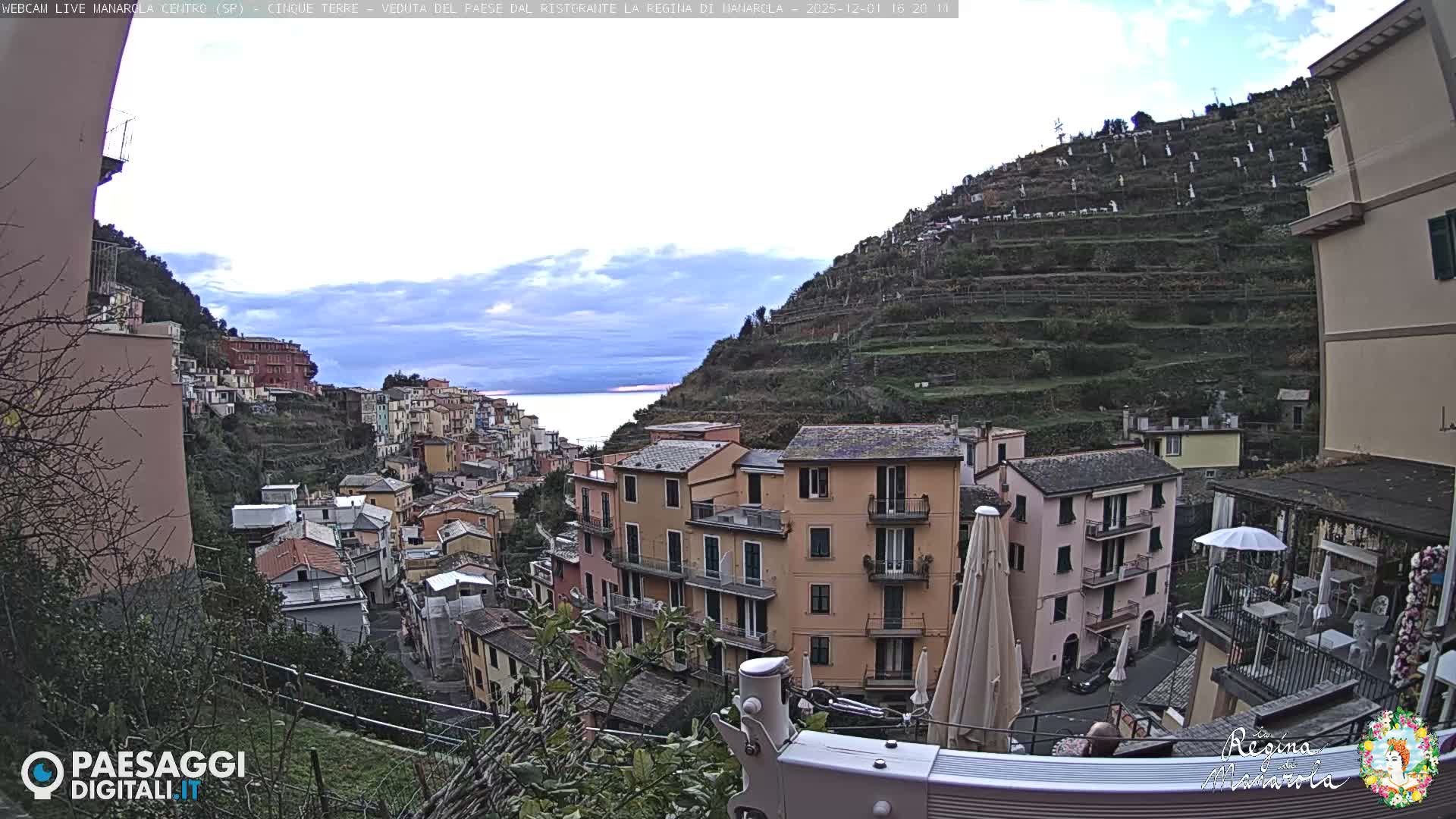 Cinque Terre, Manarola Village Main Square Live Cam - La Spezia, Linguria, Italy