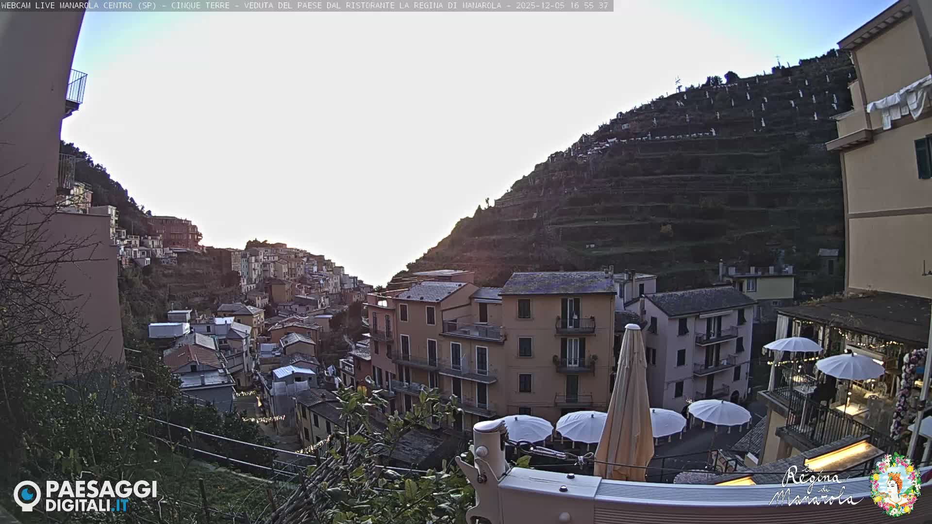 Cinque Terre, Manarola Village Main Square Live Cam - La Spezia, Linguria, Italy