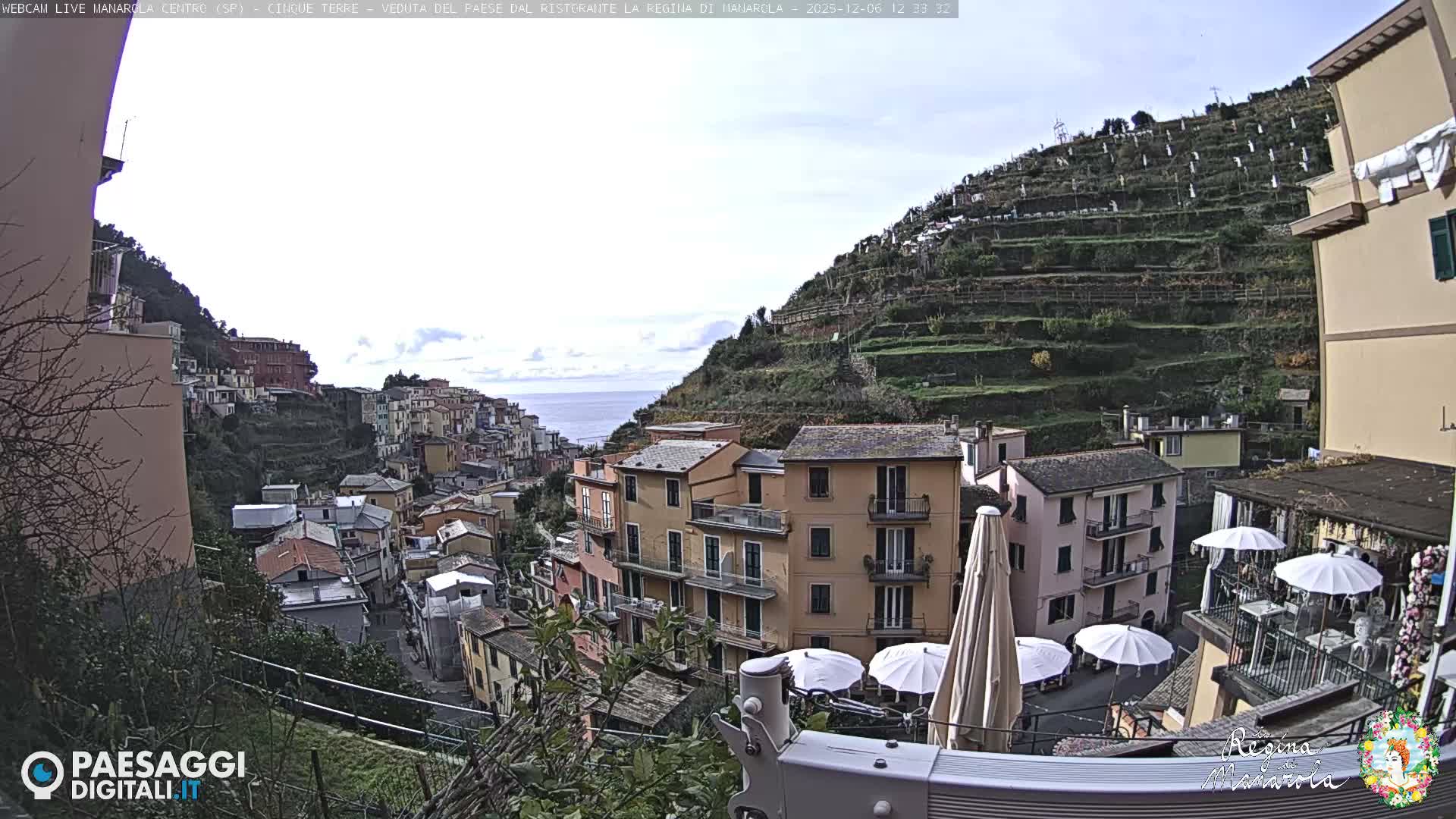 Cinque Terre, Manarola Village Main Square Live Cam - La Spezia, Linguria, Italy