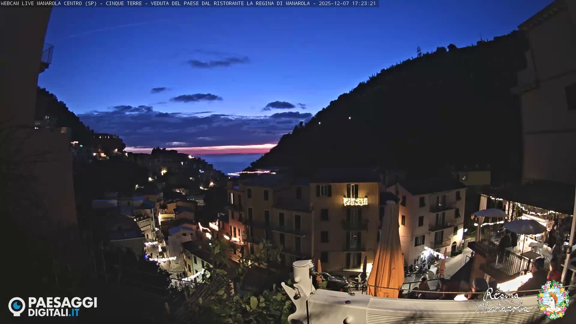 Cinque Terre, Manarola Village Main Square Live Cam - La Spezia, Linguria, Italy