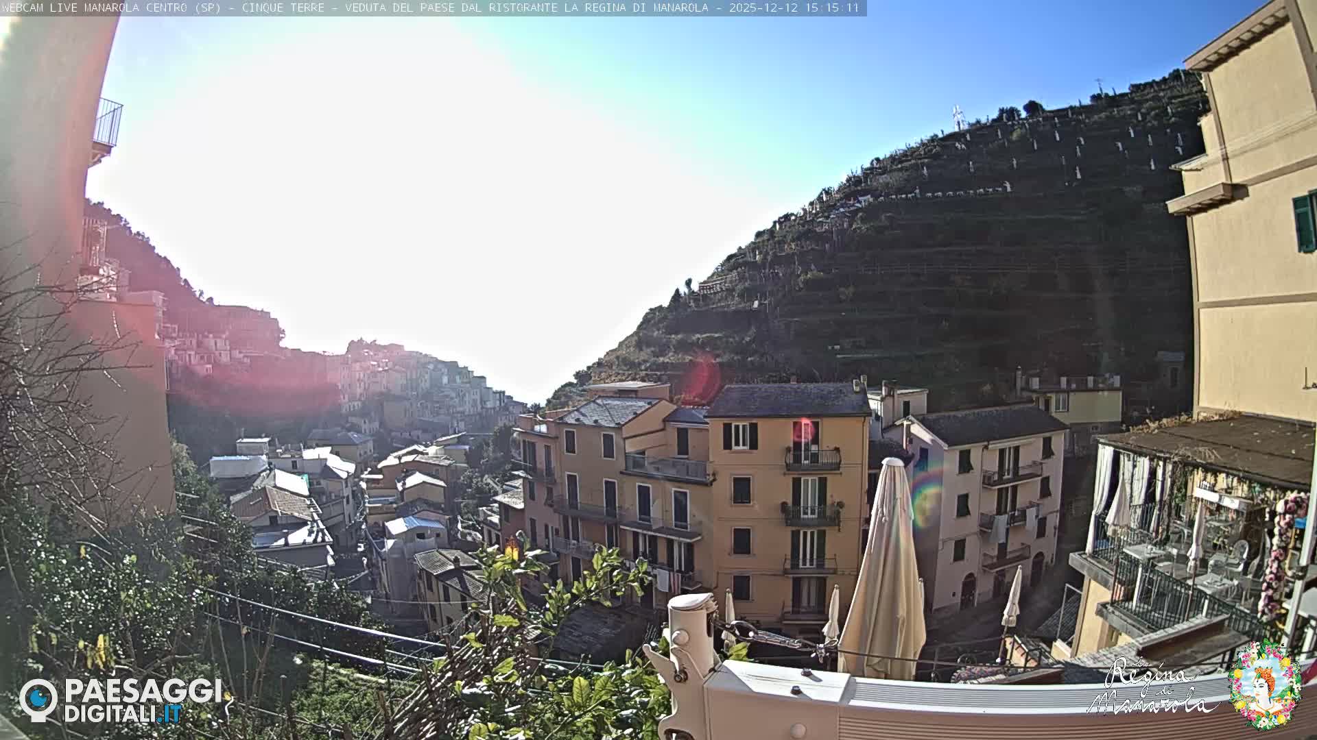 Cinque Terre, Manarola Village Main Square Live Cam - La Spezia, Linguria, Italy