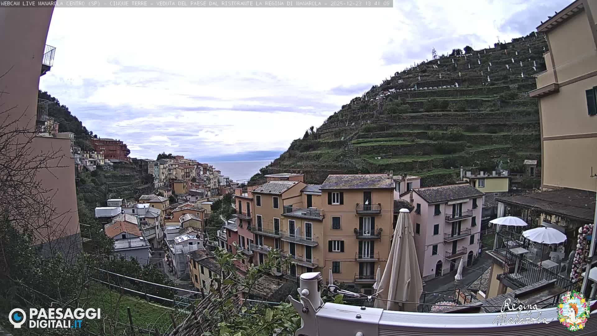 Cinque Terre, Manarola Village Main Square Live Cam - La Spezia, Linguria, Italy