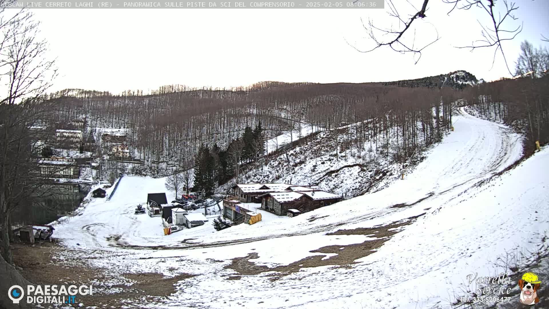 Cerreto Laghi Lakes & Ski Lifts Live Cam -  Reggio Emilia, Emilia-Romagna, Italy