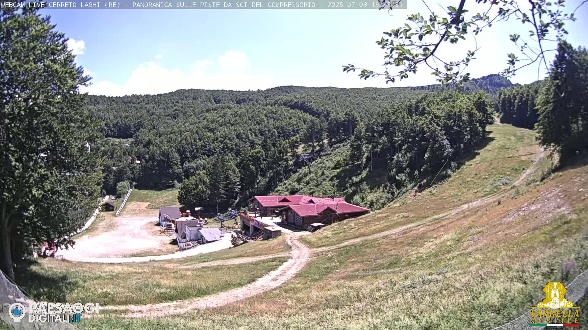 Cerreto Laghi Lakes & Ski Lifts Live Cam -  Reggio Emilia, Emilia-Romagna, Italy