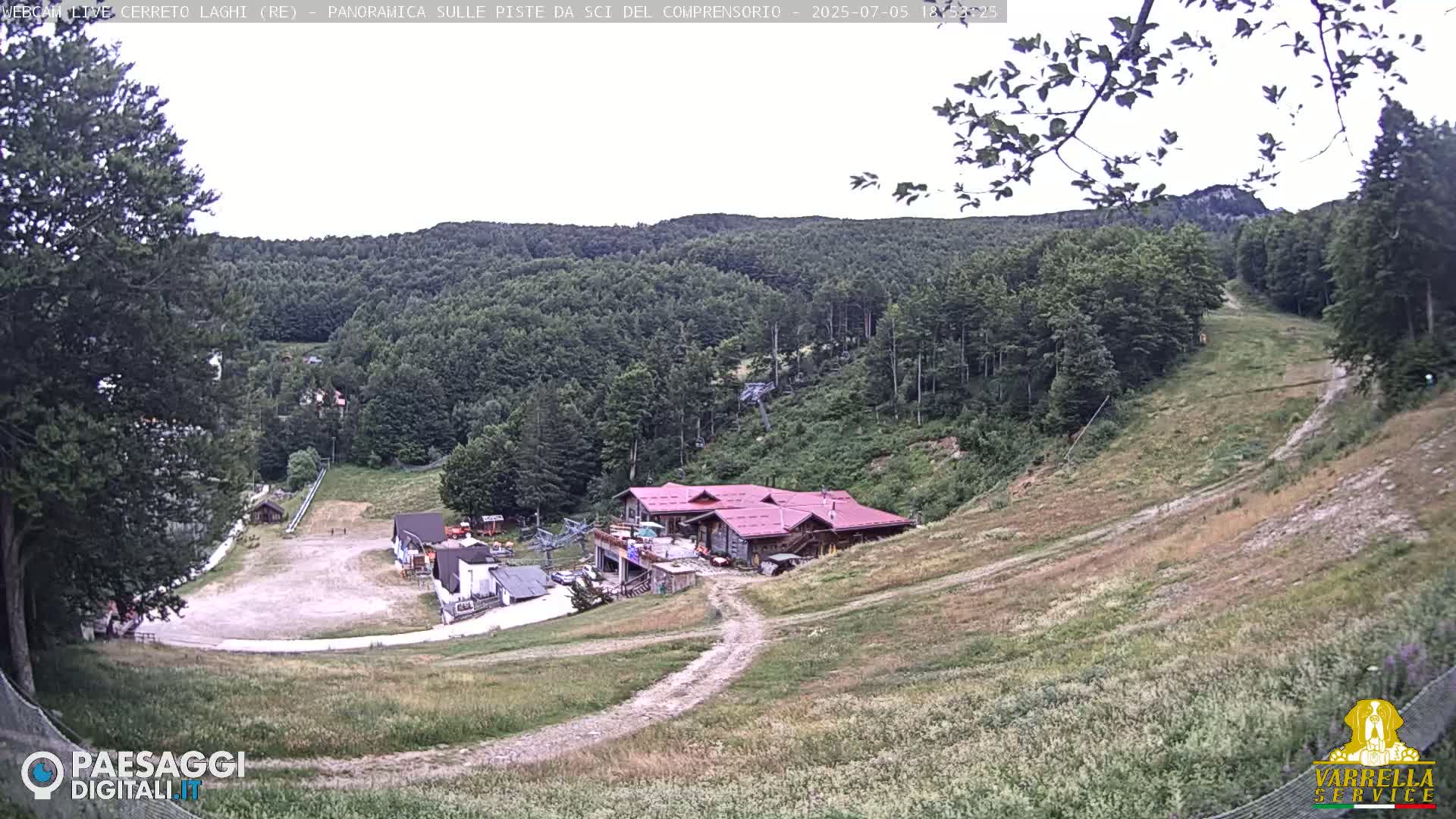Cerreto Laghi Lakes & Ski Lifts Live Cam -  Reggio Emilia, Emilia-Romagna, Italy