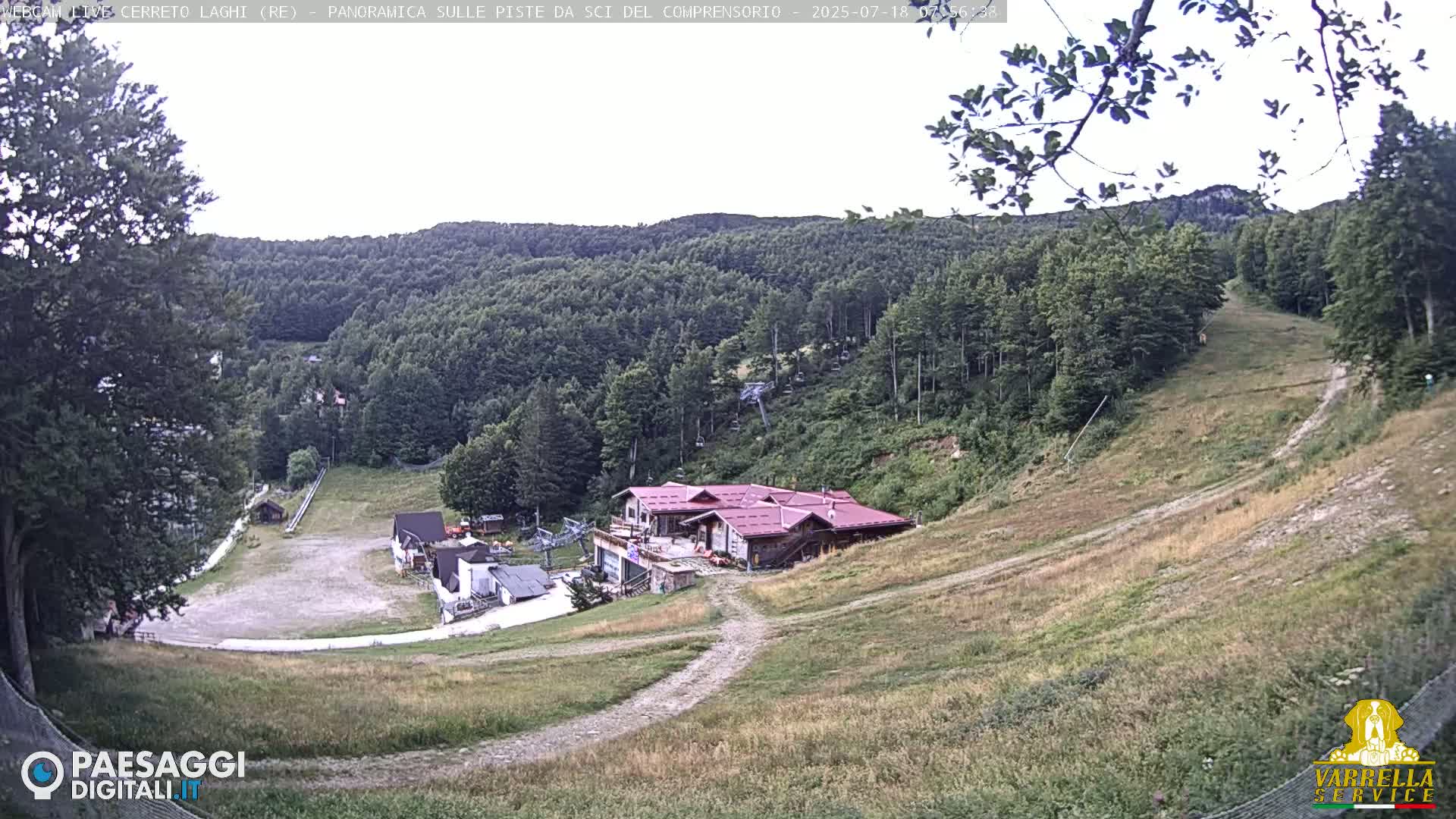 Cerreto Laghi Lakes & Ski Lifts Live Cam -  Reggio Emilia, Emilia-Romagna, Italy