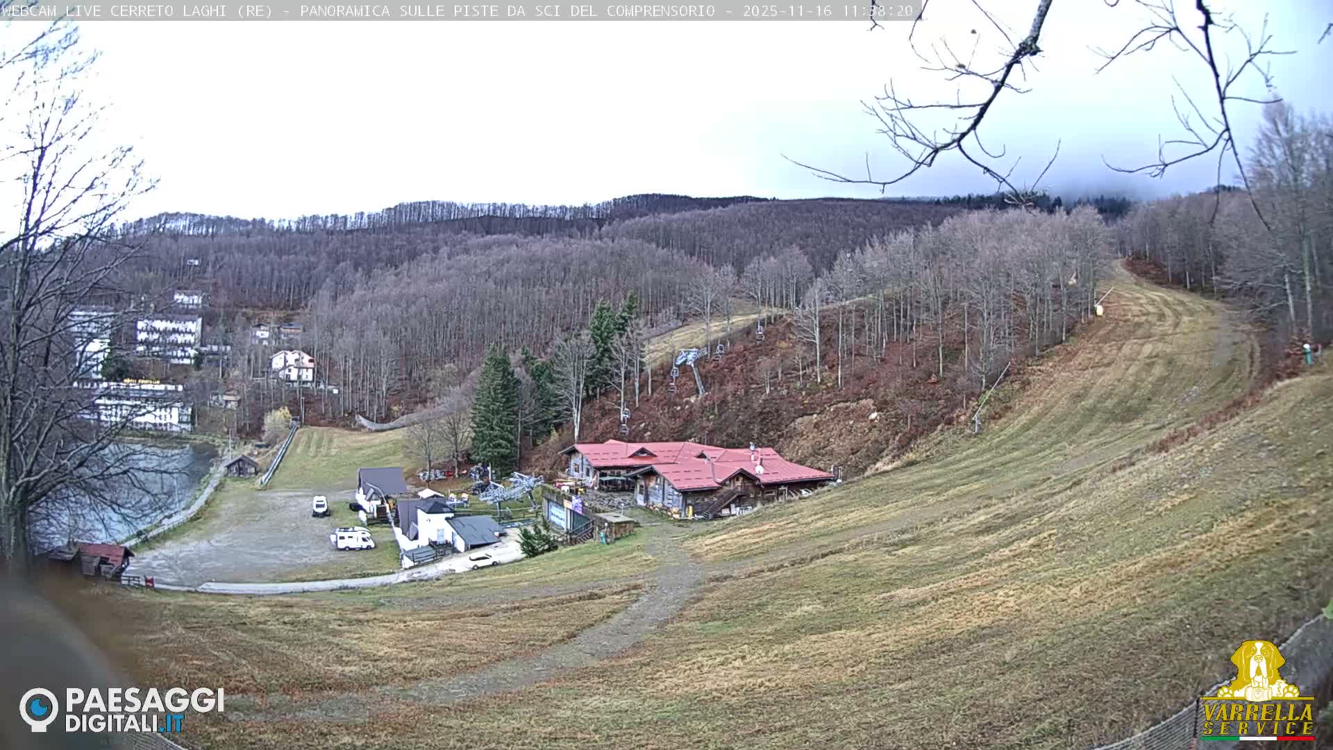 Cerreto Laghi Lakes & Ski Lifts Live Cam -  Reggio Emilia, Emilia-Romagna, Italy