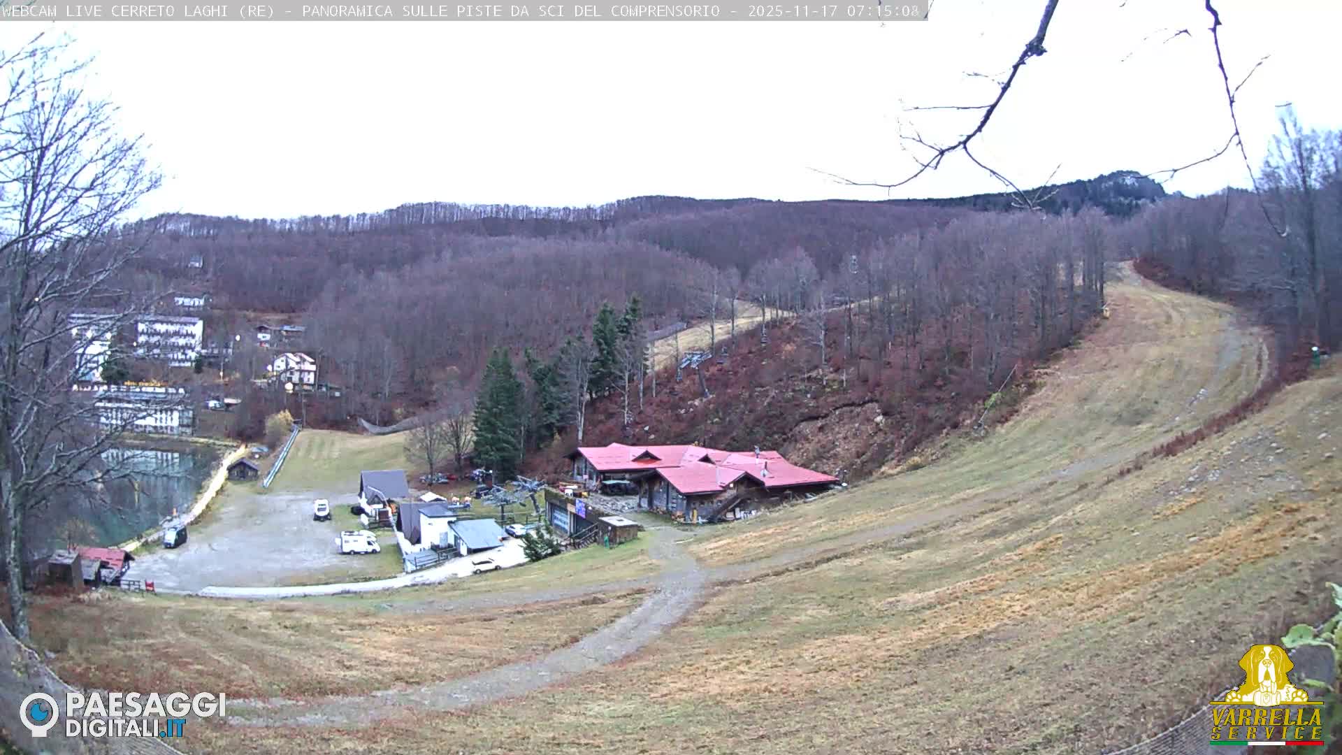 Cerreto Laghi Lakes & Ski Lifts Live Cam -  Reggio Emilia, Emilia-Romagna, Italy