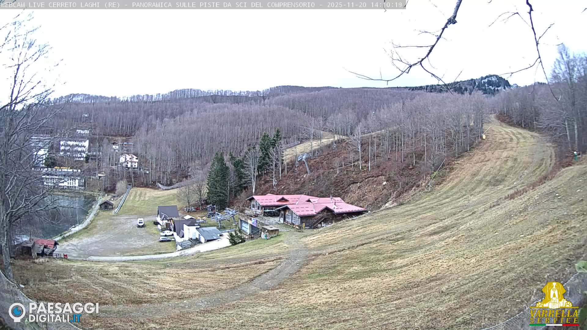 Cerreto Laghi Lakes & Ski Lifts Live Cam -  Reggio Emilia, Emilia-Romagna, Italy