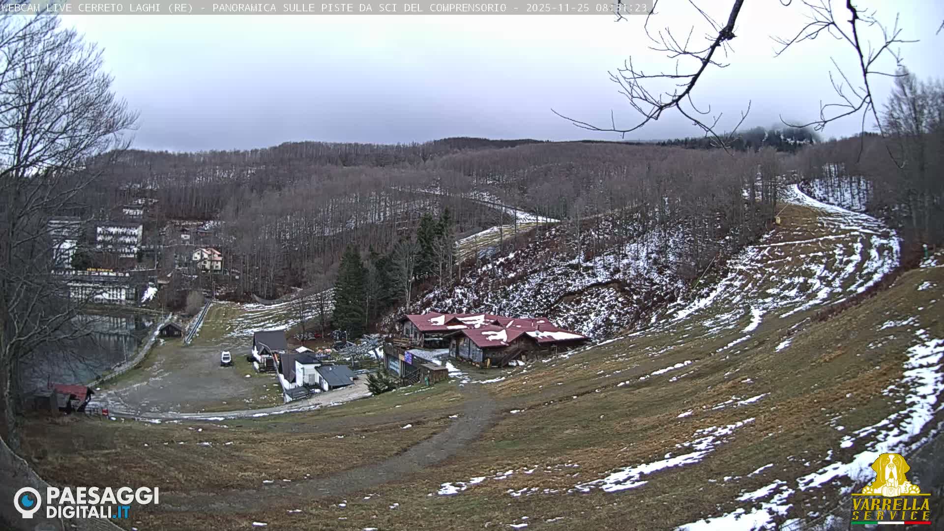 Cerreto Laghi Lakes & Ski Lifts Live Cam -  Reggio Emilia, Emilia-Romagna, Italy
