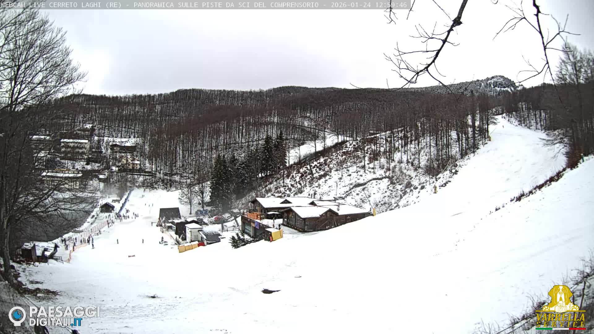Cerreto Laghi Lakes & Ski Lifts Live Cam -  Reggio Emilia, Emilia-Romagna, Italy