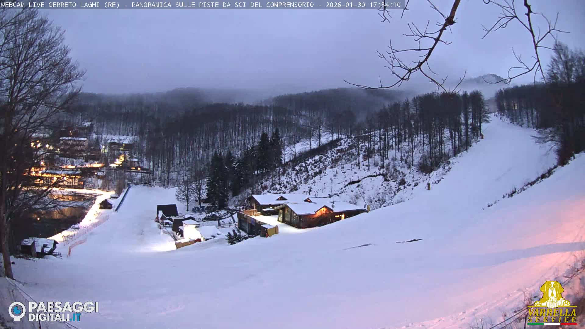 Cerreto Laghi Lakes & Ski Lifts Live Cam -  Reggio Emilia, Emilia-Romagna, Italy