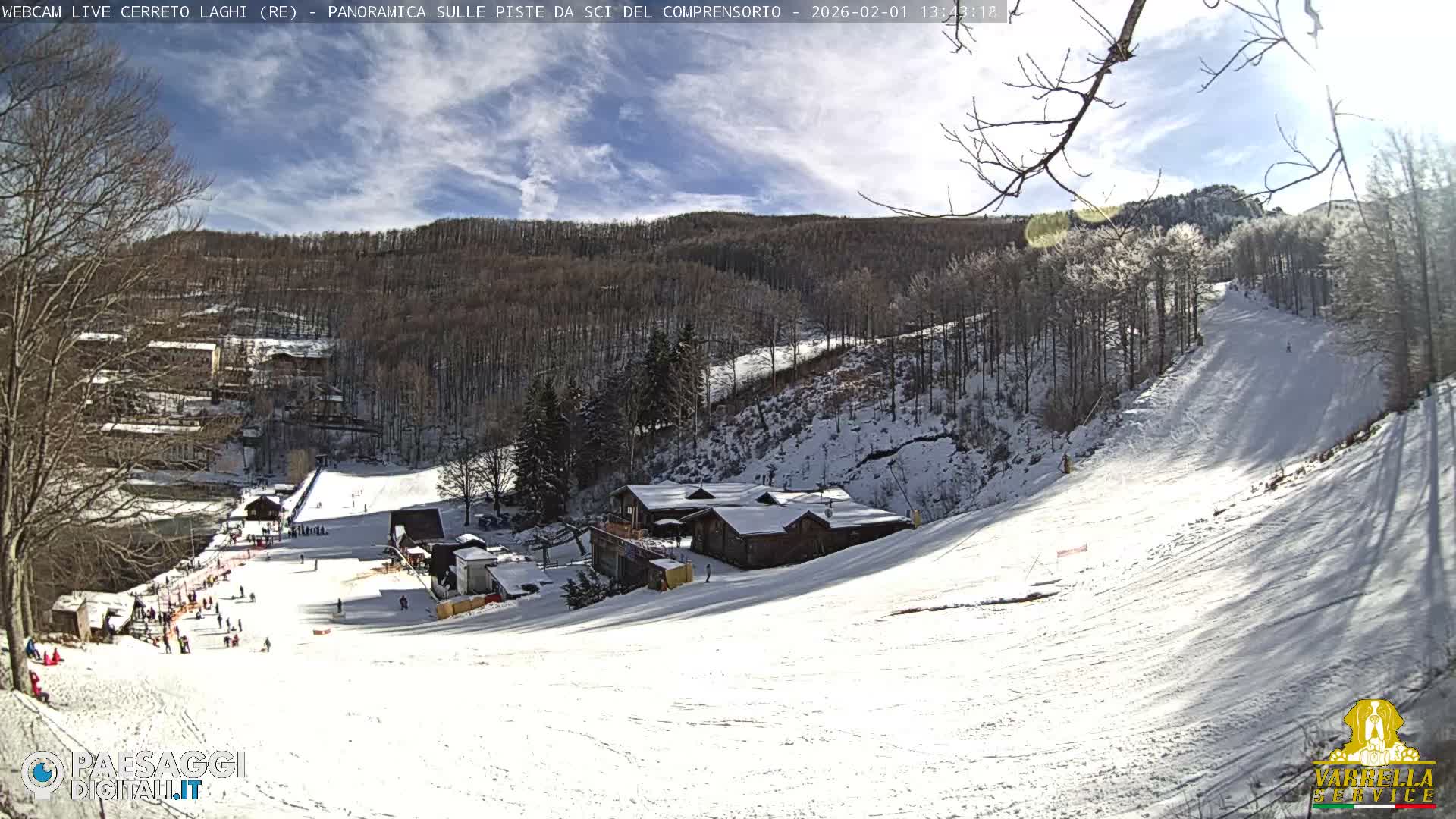 Cerreto Laghi Lakes & Ski Lifts Live Cam -  Reggio Emilia, Emilia-Romagna, Italy