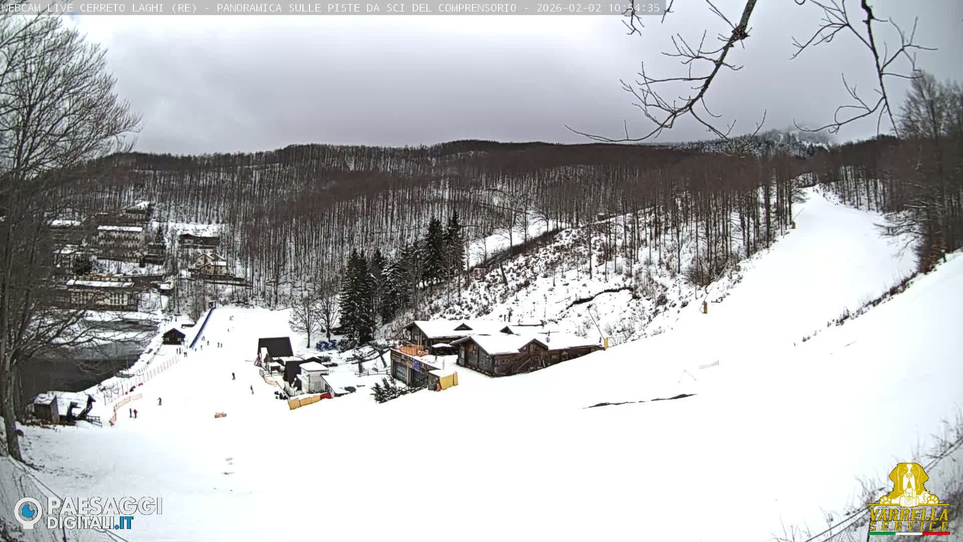 Cerreto Laghi Lakes & Ski Lifts Live Cam -  Reggio Emilia, Emilia-Romagna, Italy
