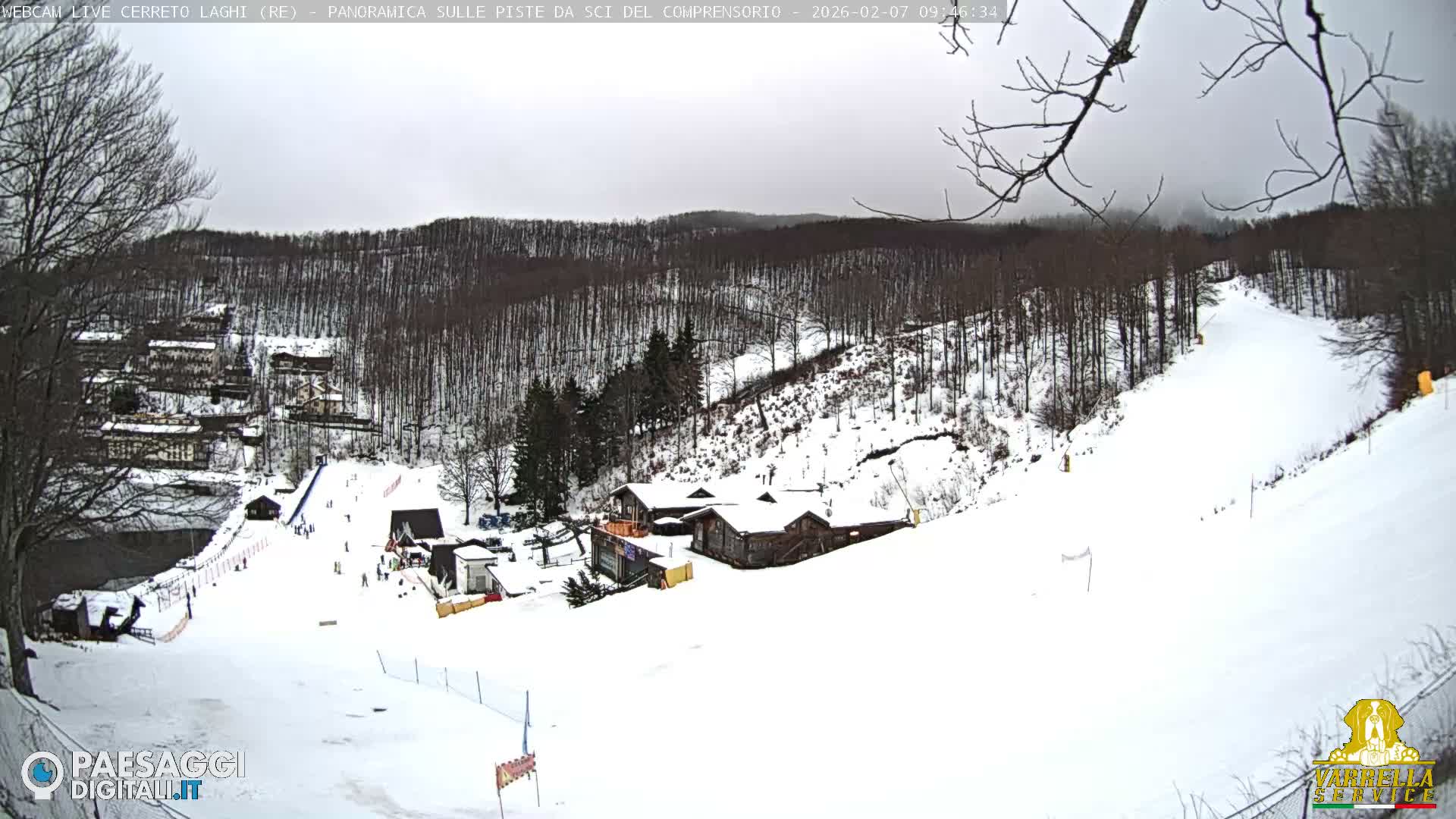 Cerreto Laghi Lakes & Ski Lifts Live Cam -  Reggio Emilia, Emilia-Romagna, Italy