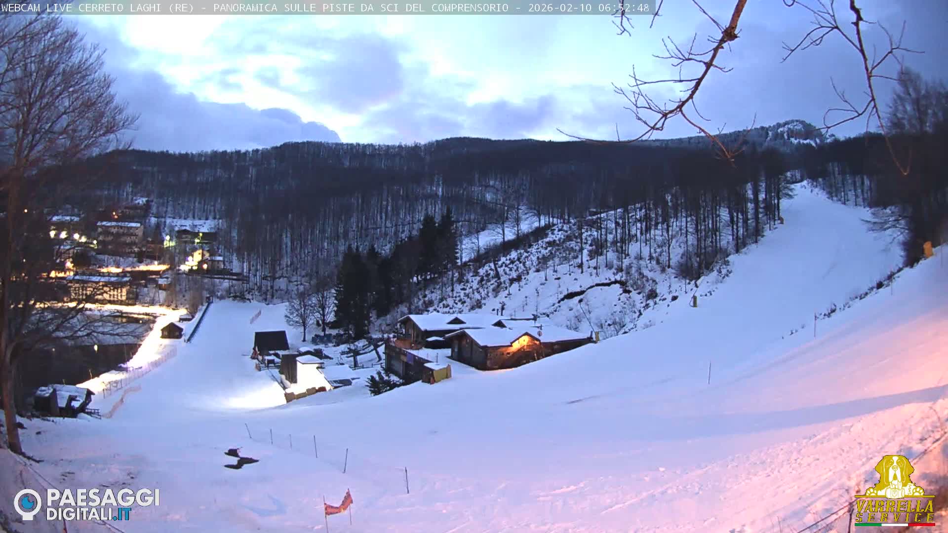 Cerreto Laghi Lakes & Ski Lifts Live Cam -  Reggio Emilia, Emilia-Romagna, Italy