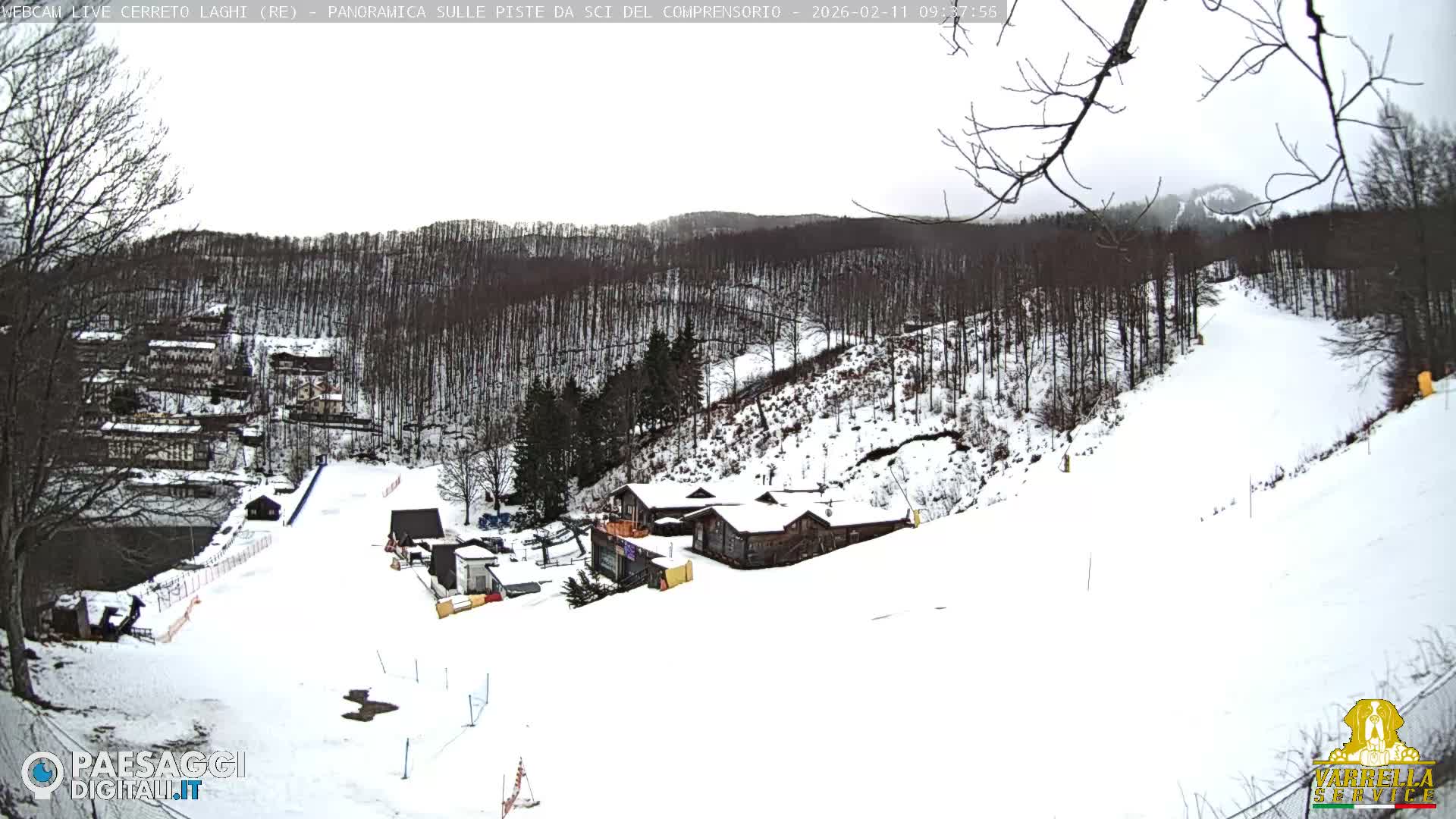 Cerreto Laghi Lakes & Ski Lifts Live Cam -  Reggio Emilia, Emilia-Romagna, Italy