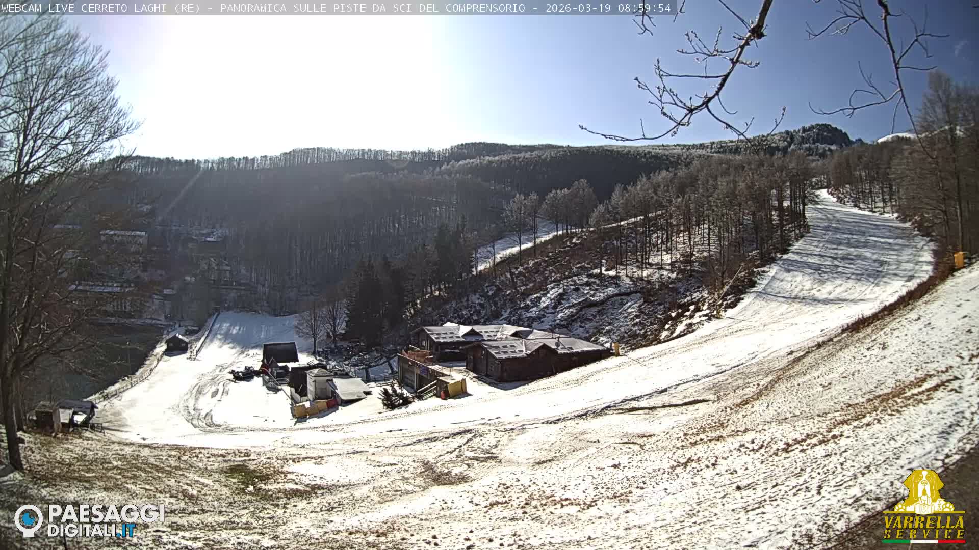 Cerreto Laghi Lakes & Ski Lifts Live Cam -  Reggio Emilia, Emilia-Romagna, Italy